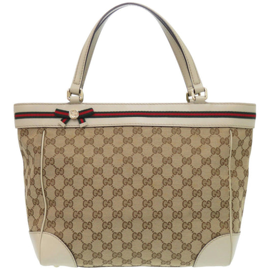 Gucci Beige Gg Canvas Tote Bag ( )