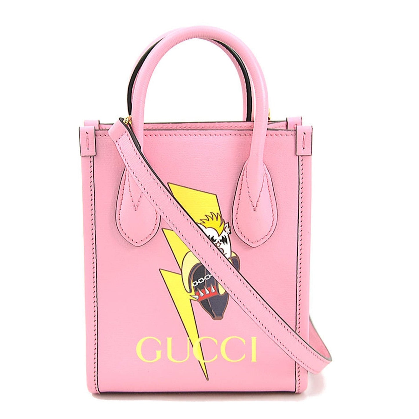 Gucci Pink Leather Handbag Shoulder Bag ( )