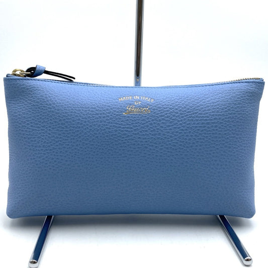 Gucci Blue Light Blue Leather Pouch ( )
