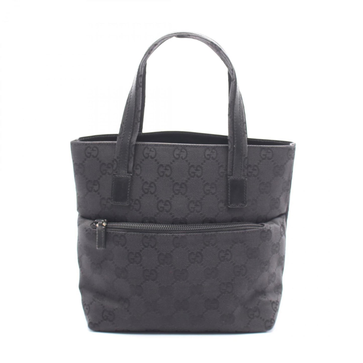 Gucci Gg Canvas Black Gg Canvas Leather Handbag ( )