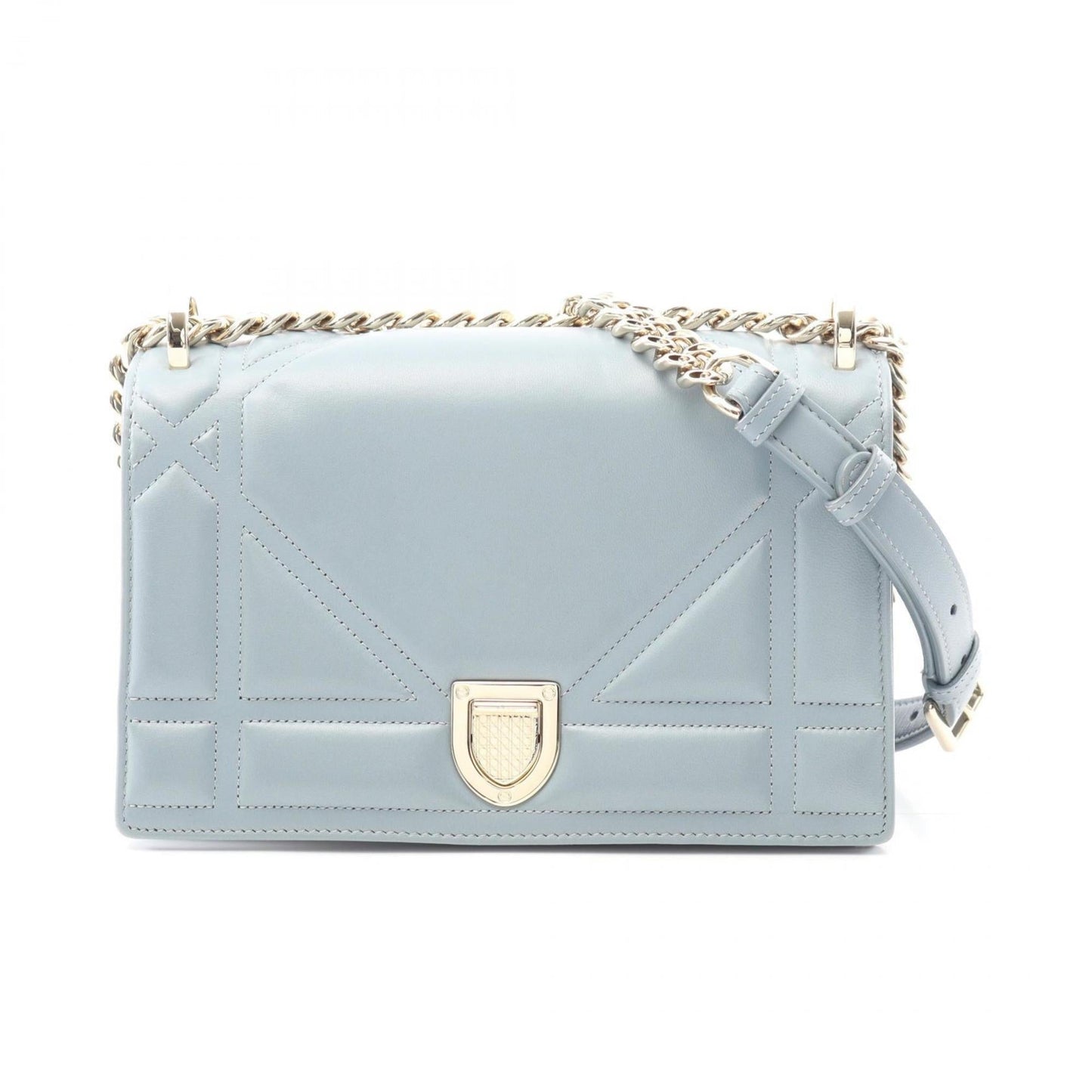 Christian Dior Blue Leather Shoulder Bag ()