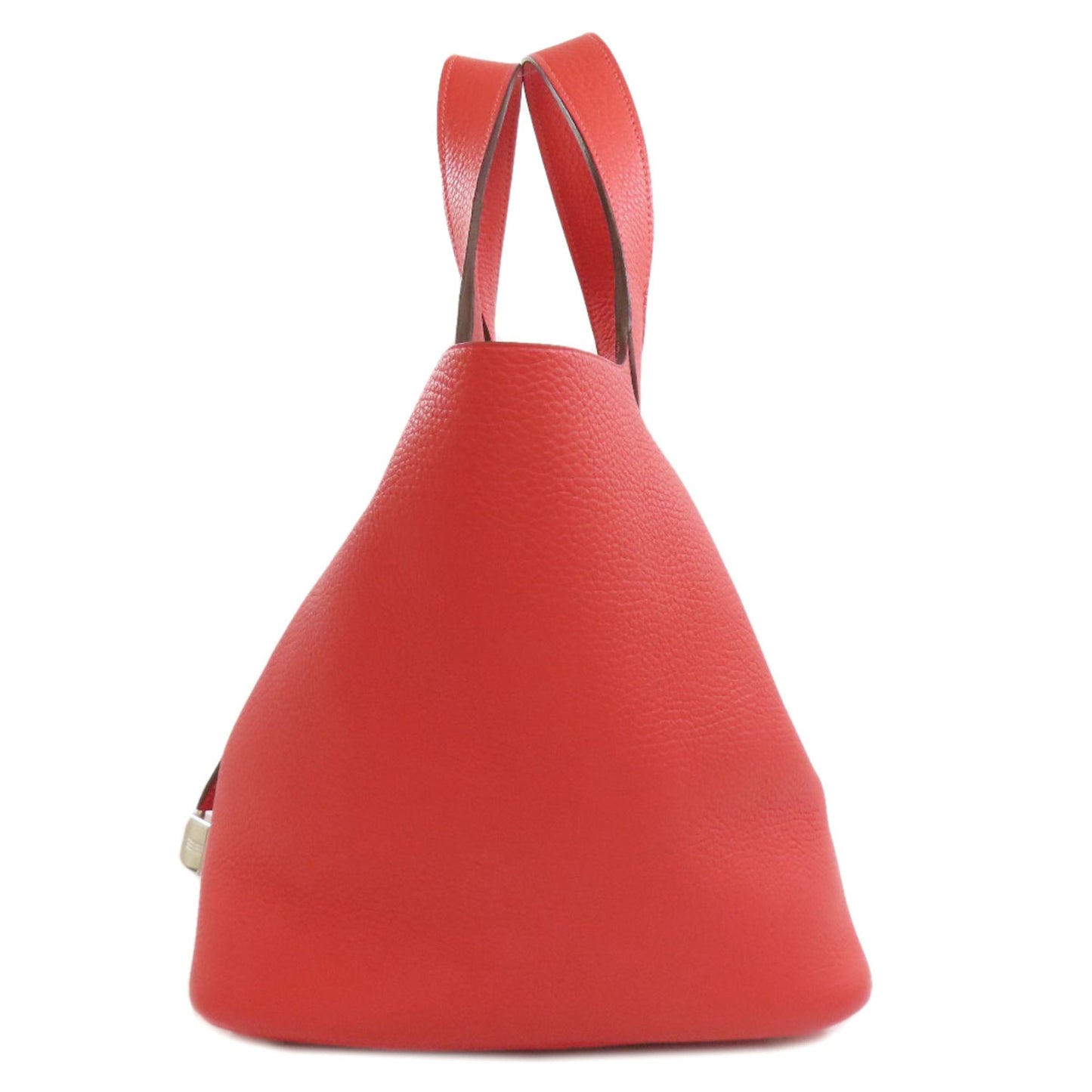 Hermes Red Color Taurillon Clemence Leather Handbag ( )