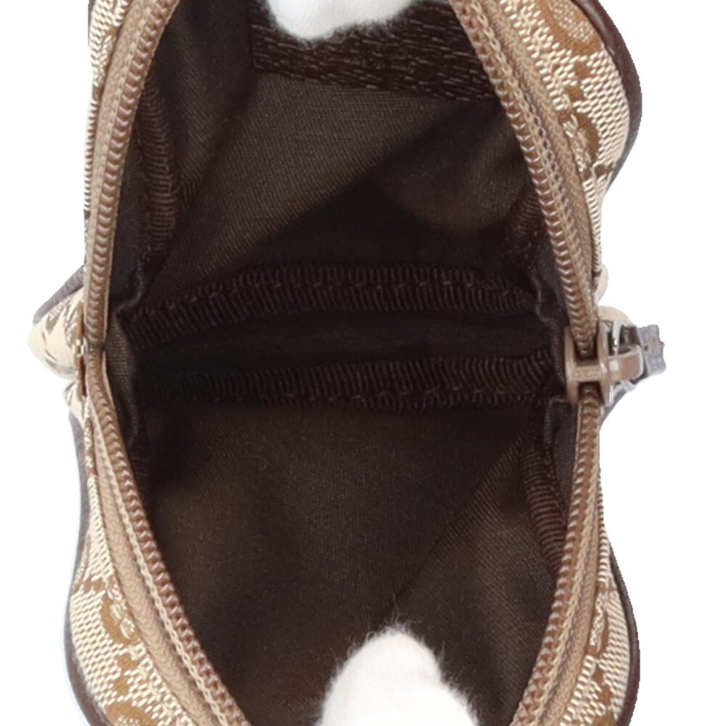 Gucci Beige Brown Gg Canvas Pouch ( )