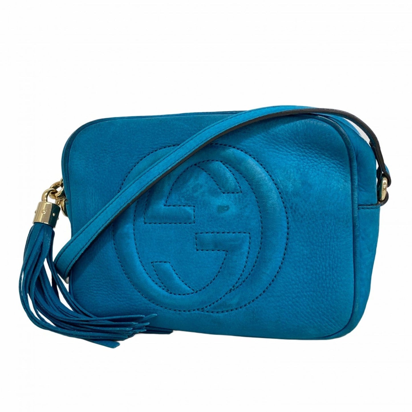 Gucci Blue Leather Shoulder Bag ( )