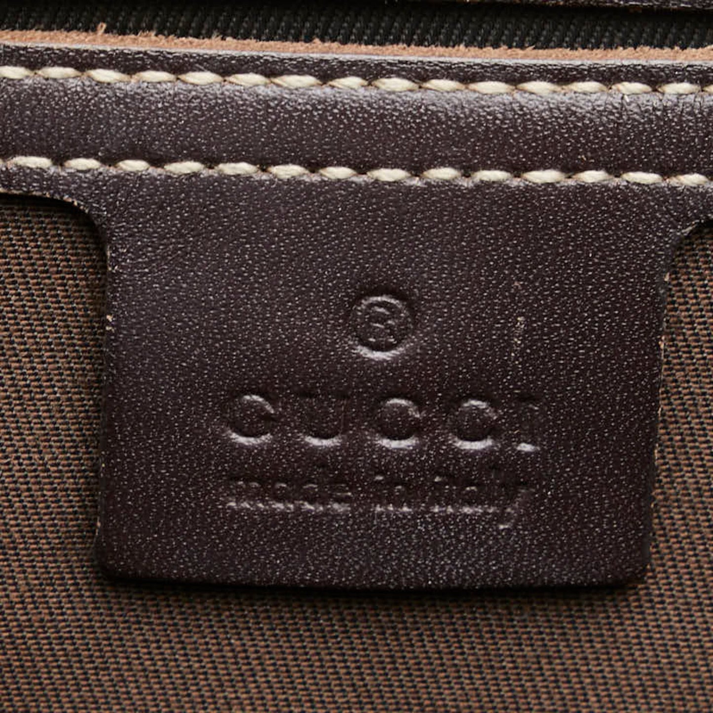 Gucci Beige Brown Pvc Leather Shoulder Bag Tote Bag ( )