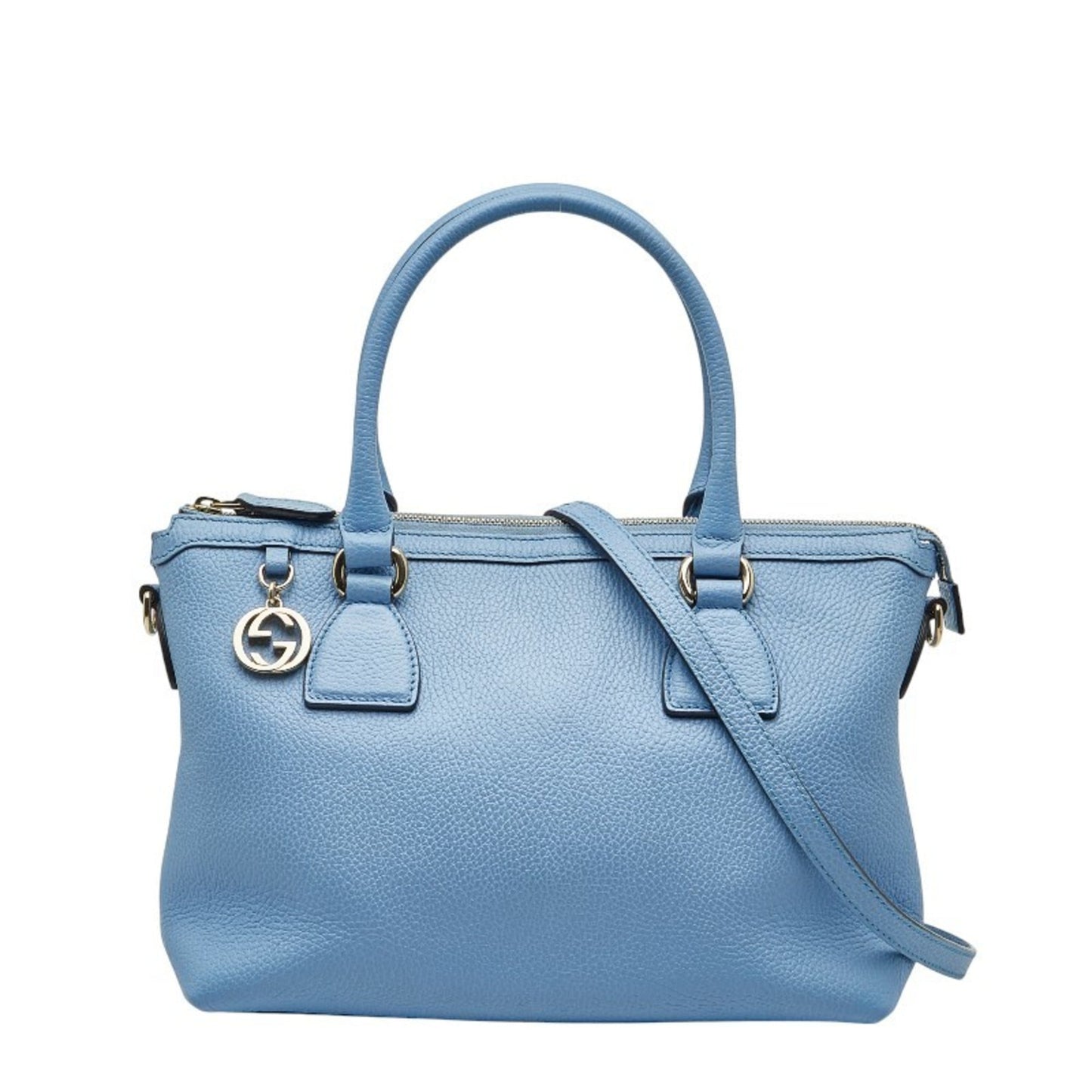 Gucci Light Blue Leather Handbag Shoulder Bag ( )