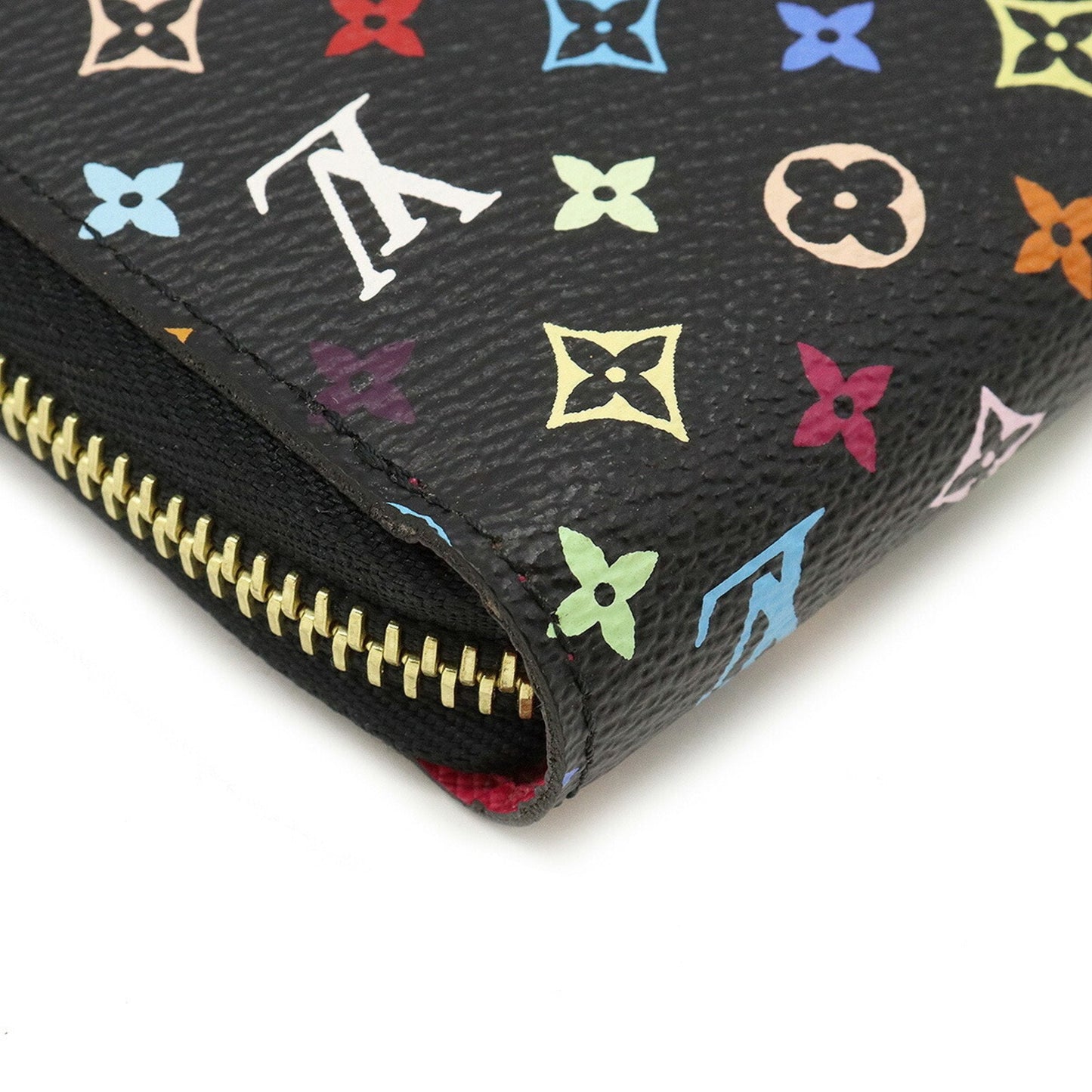 LOUIS VUITTON Monogram Multicolor Zippy Round Long Wallet Noir Black Grenade M60243