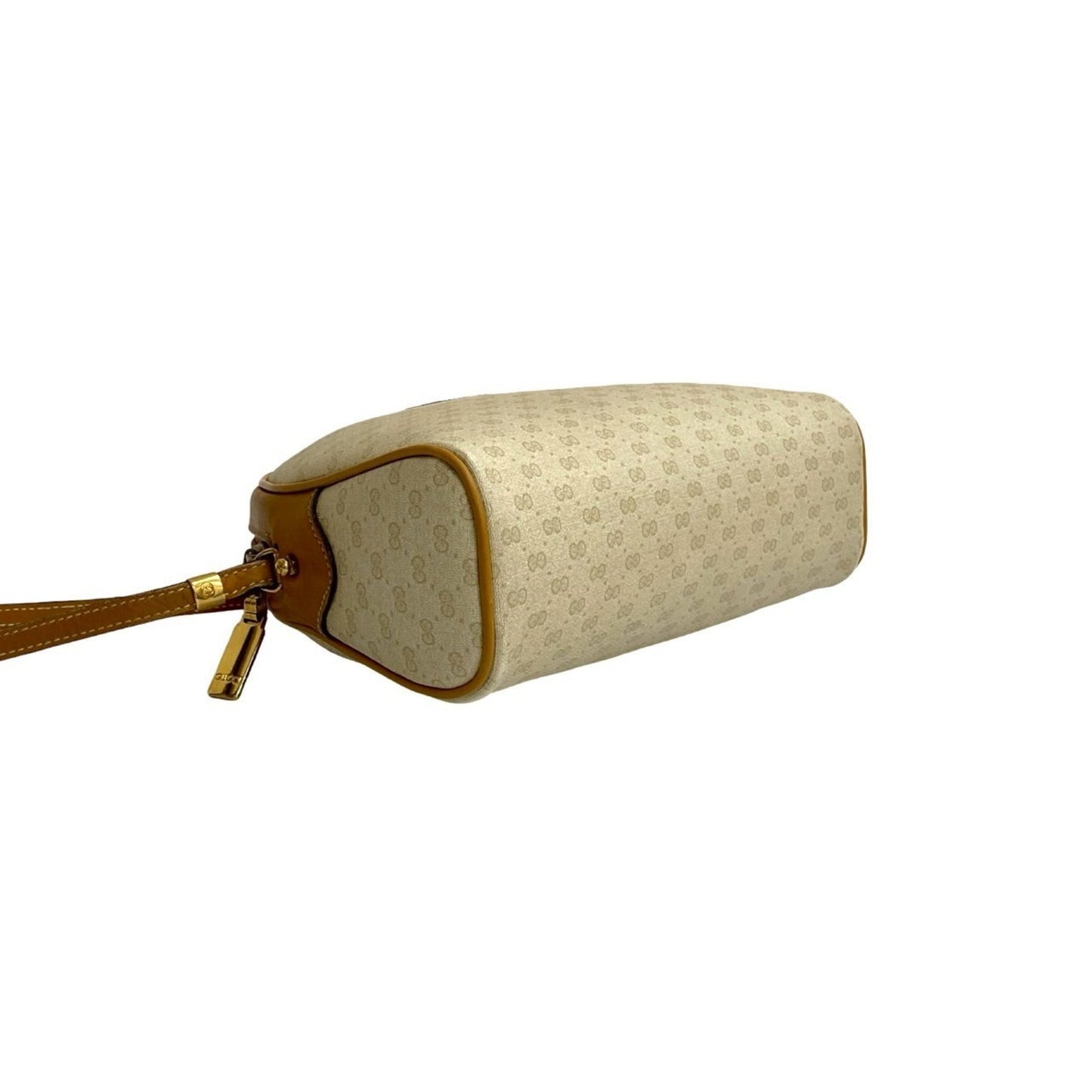 Gucci Brown Ivory Leather Pvc Pochette Shoulder Bag ( )