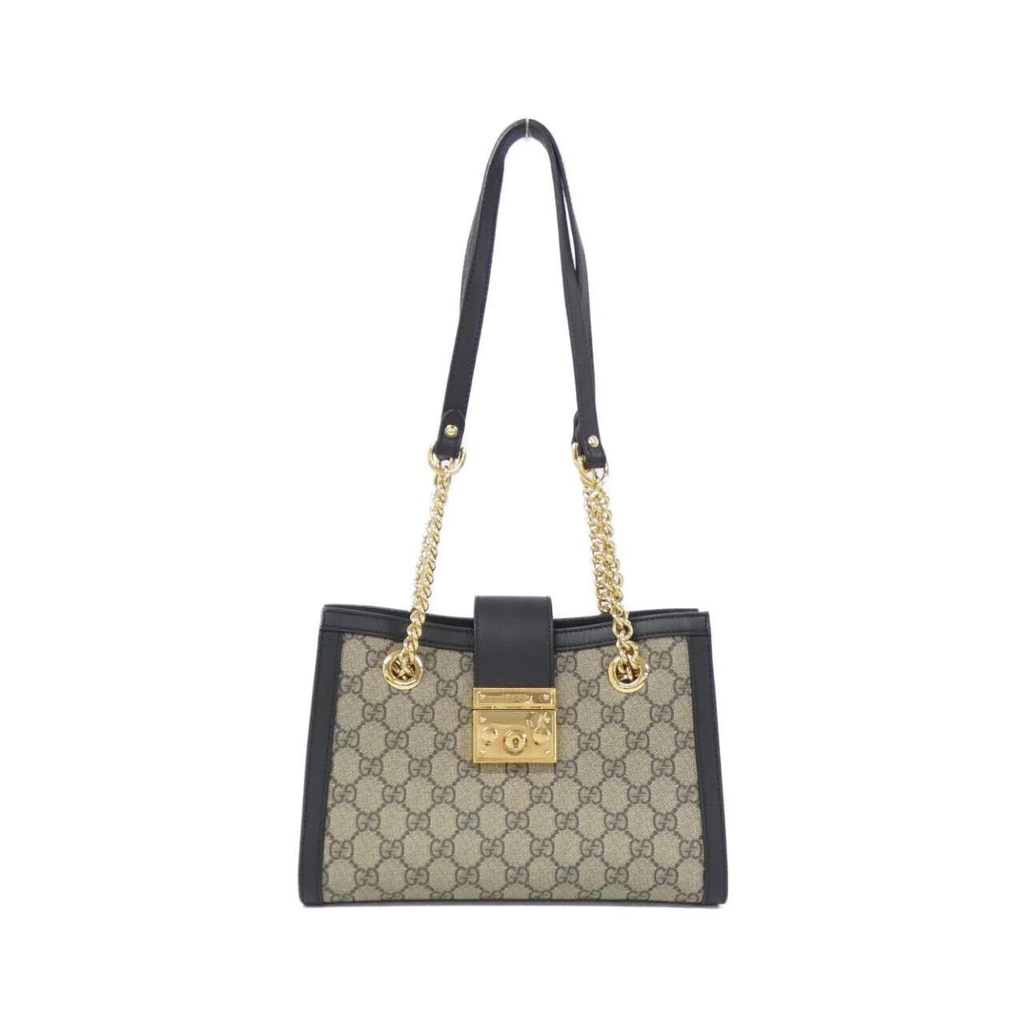 Gucci Beige Black Gg Supreme Leather Shoulder Bag ( )