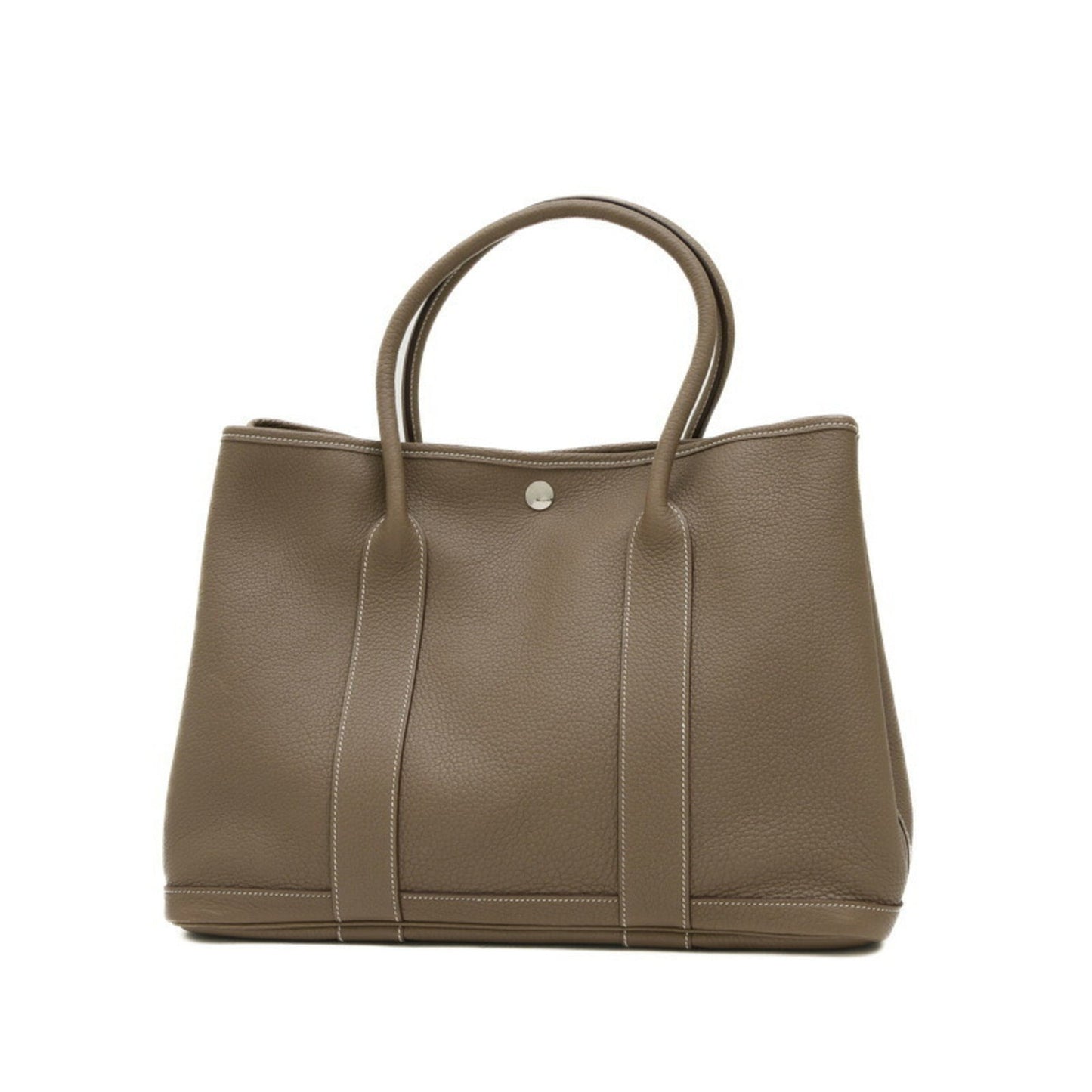 Hermes Etoupe Gray Negonda Leather Handbag Tote Bag ( )