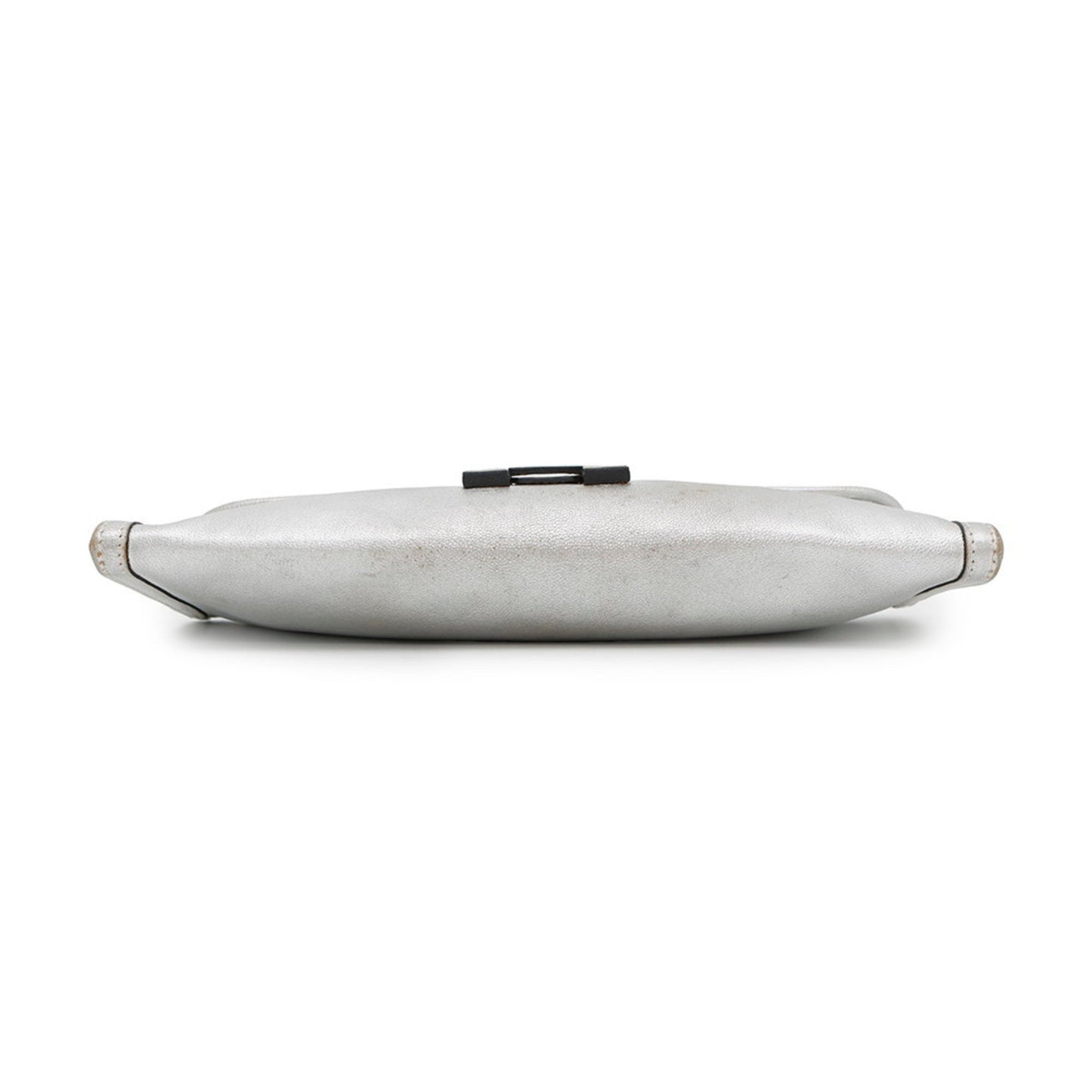 Hermes Jige Silver Chevre Myzore Leather Clutch Bag ( )