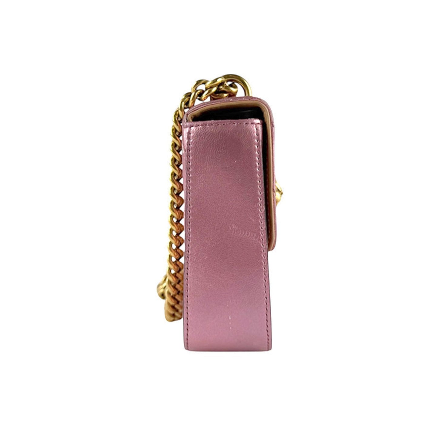 Gucci Metallic Pink Leather Shoulder Bag ( )