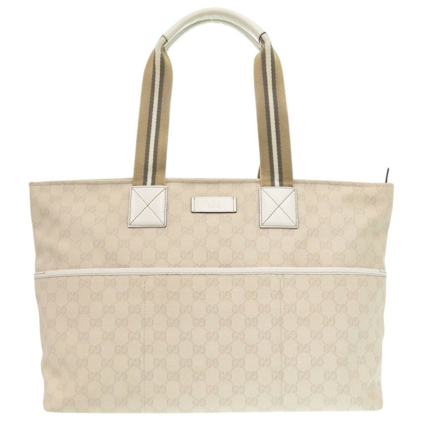 Gucci Ivory Gg Canvas Tote Bag ( )