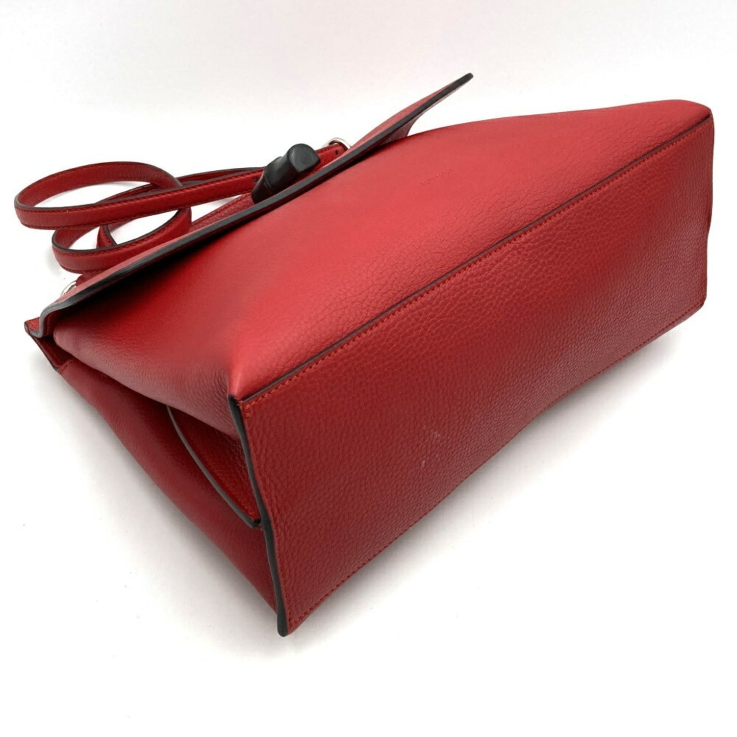 Gucci Red Color Leather Handbag Shoulder Bag ( )