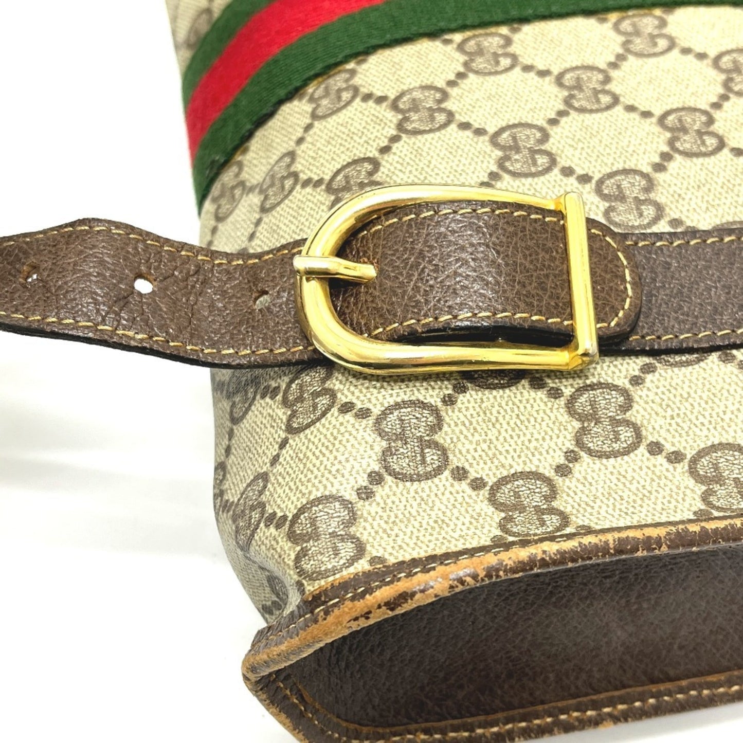 Gucci Brown Pvc Leather Shoulder Bag ( )