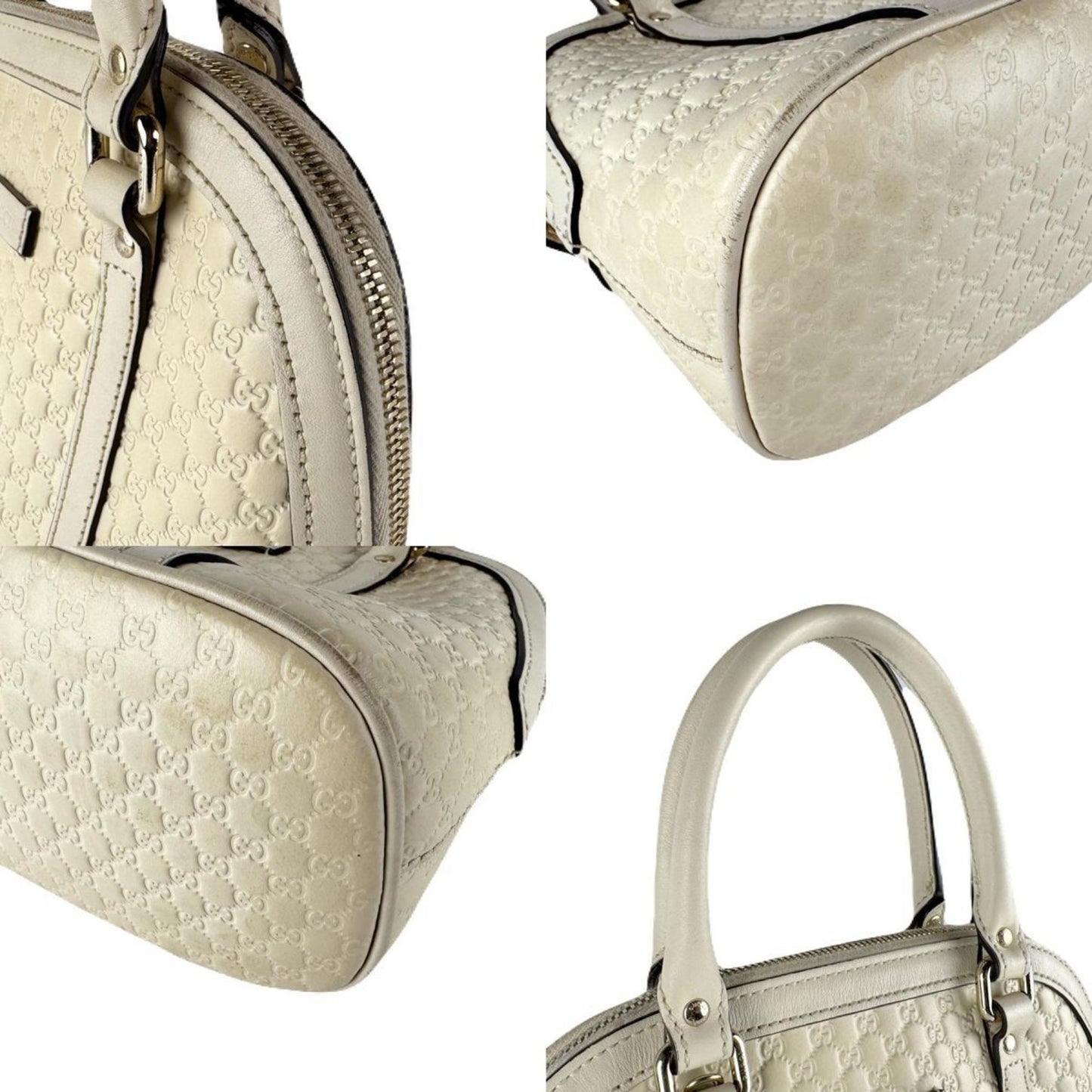 Gucci Ivory Leather Handbag Shoulder Bag ( )