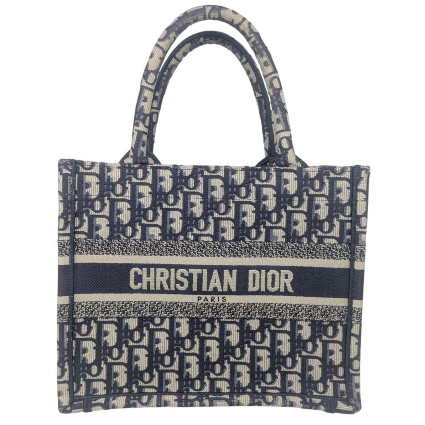 Christian Dior Navy Canvas Handbag Tote Bag ()