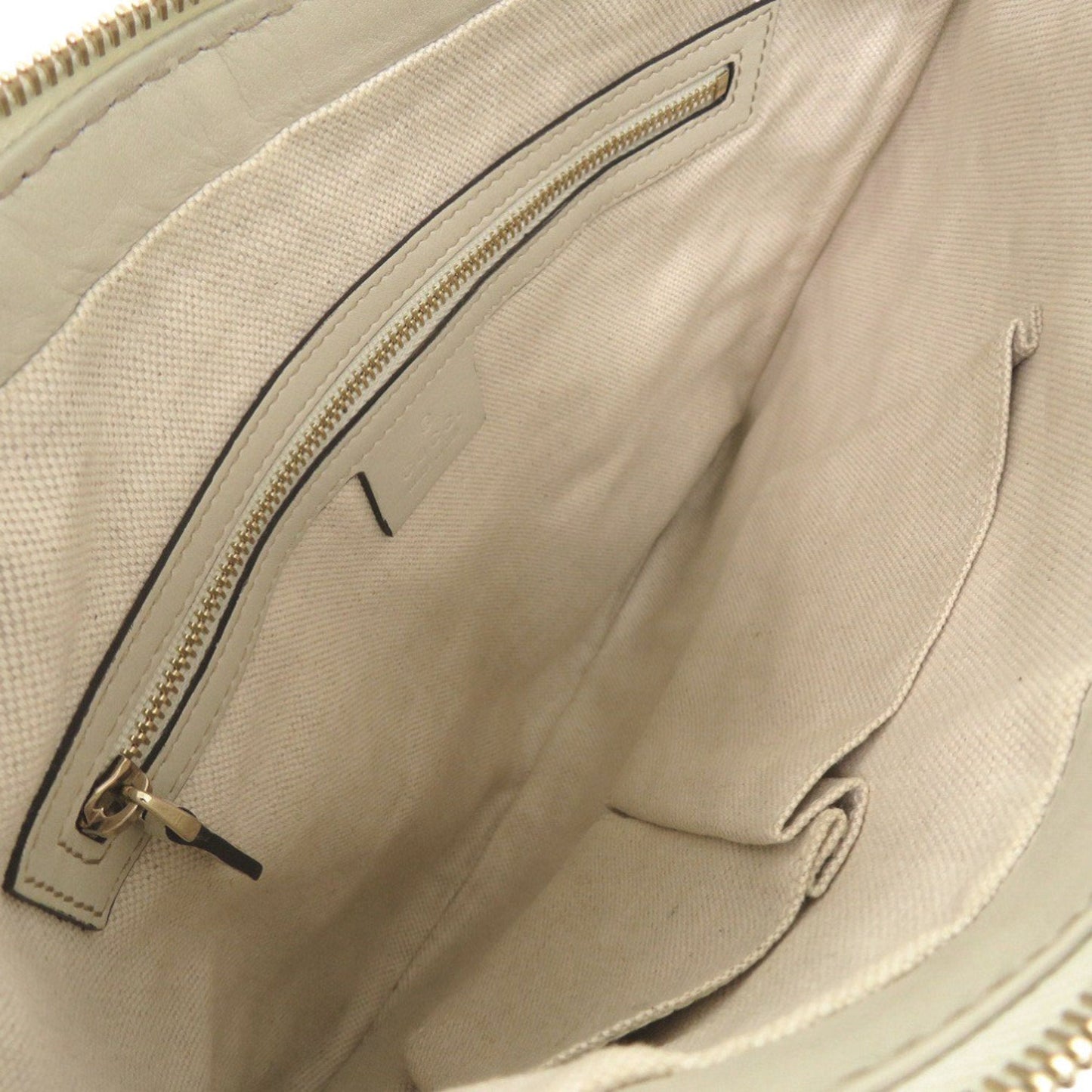Gucci Guccissima Ivory Leather Shoulder Bag ( )