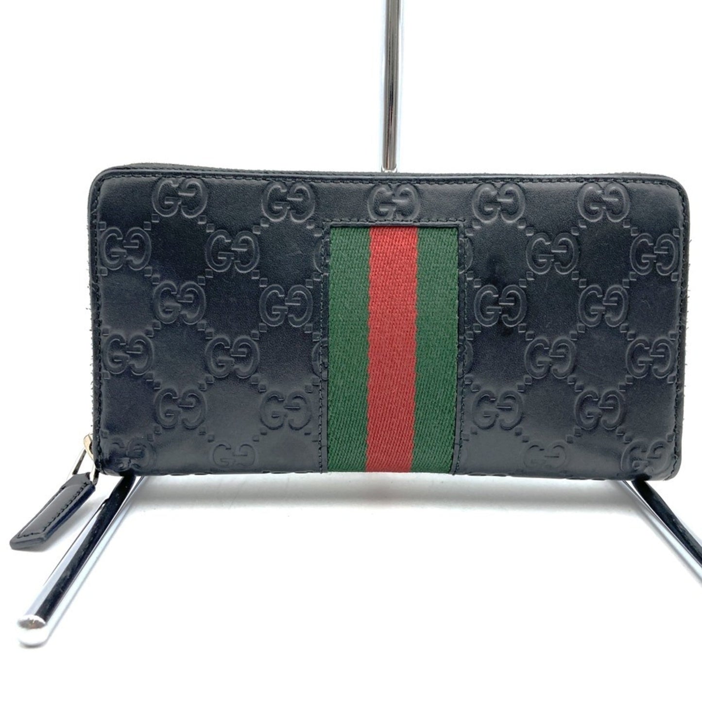 Gucci Black Gg Canvas Long Wallet (Bi-Fold) ( )