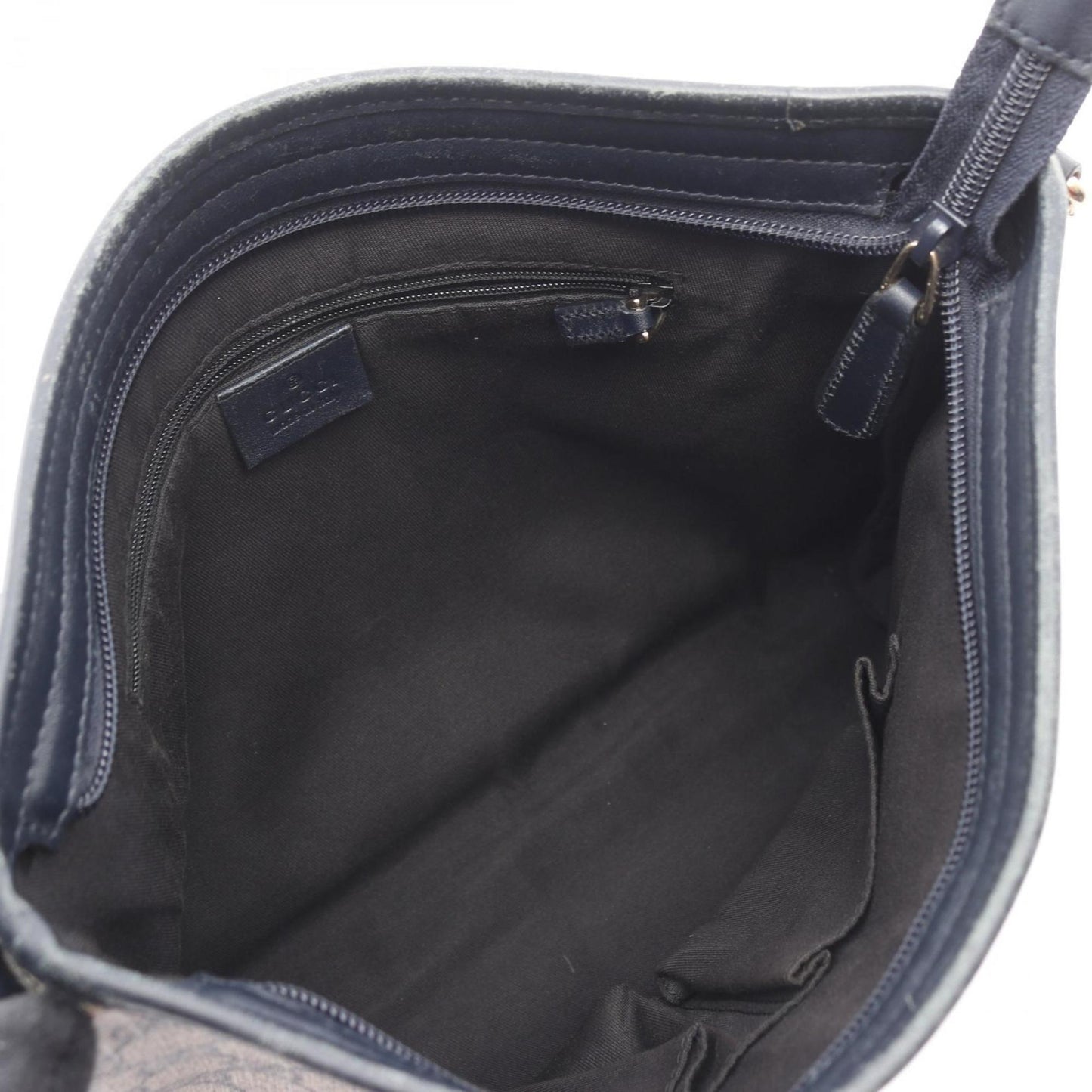 Gucci Beige Navy Gg Supreme Leather Shoulder Bag ( )