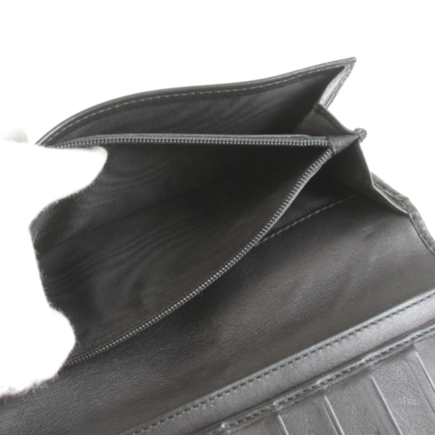 Gucci Black Gg Leather Long Wallet (Bi-Fold) ( )