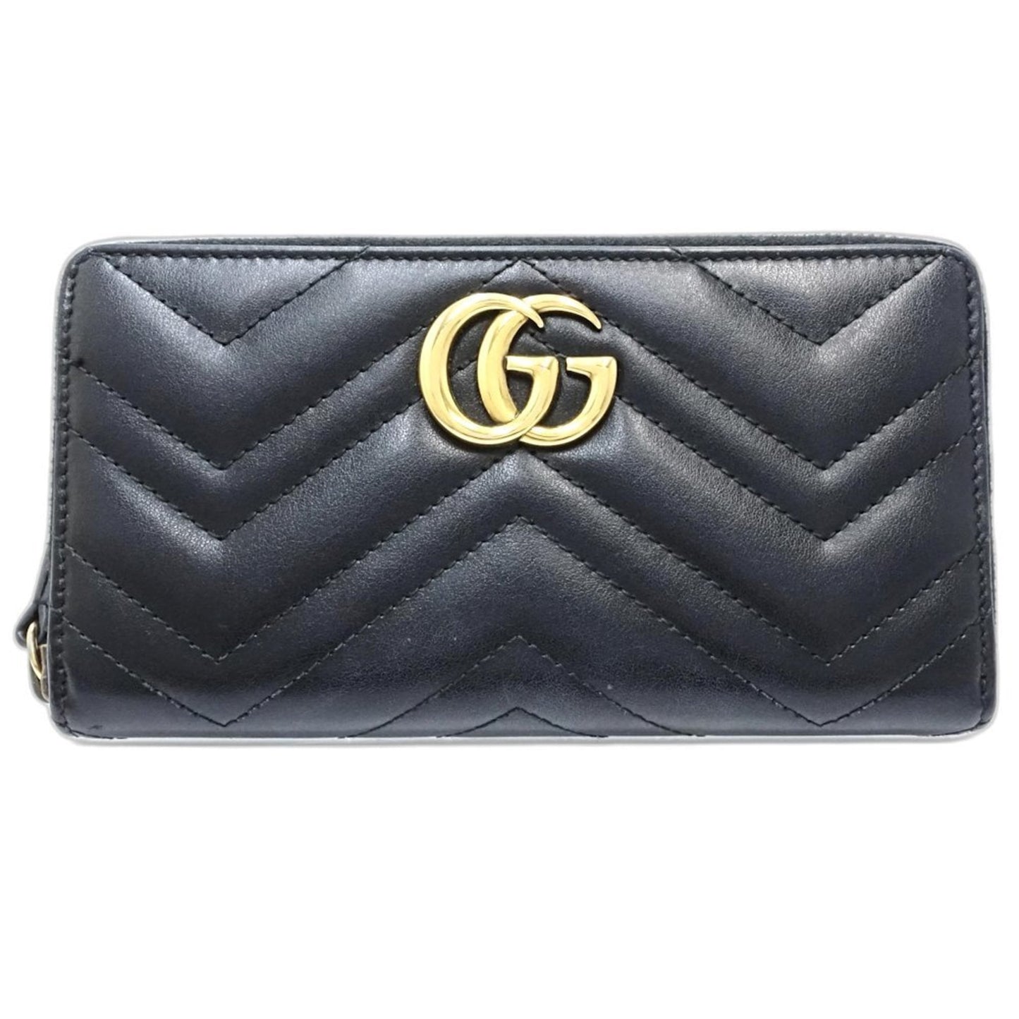 Gucci Black Leather Long Wallet (Bi-Fold) ( )