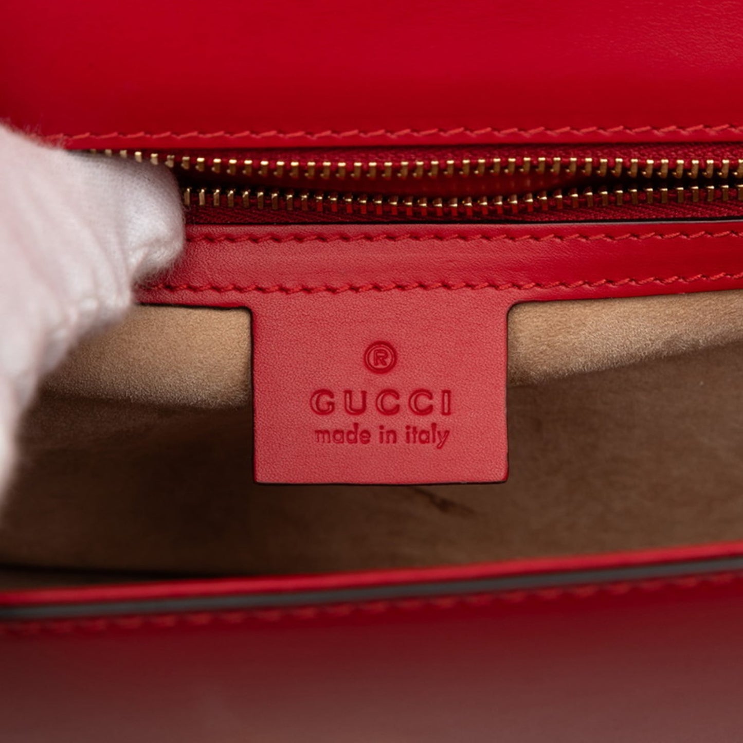 Gucci Multi-Color Red Color Leather Handbag Shoulder Bag ( )