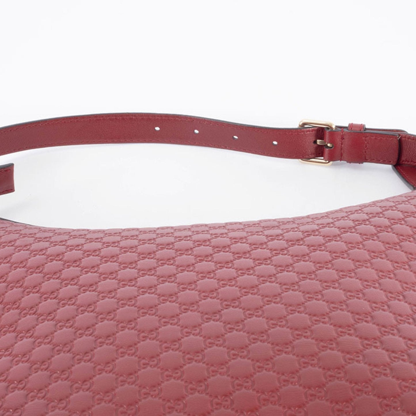 Gucci Microguccissima Red Color Leather Shoulder Bag ( )