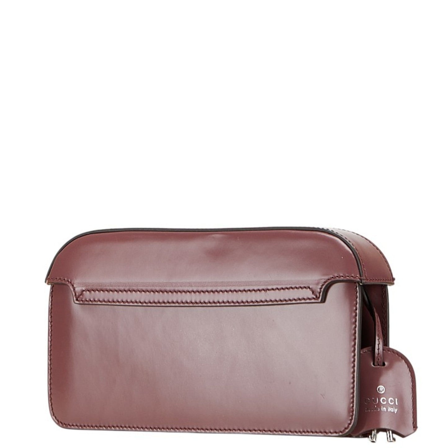 Gucci Wine Leather Clutch Bag ( )