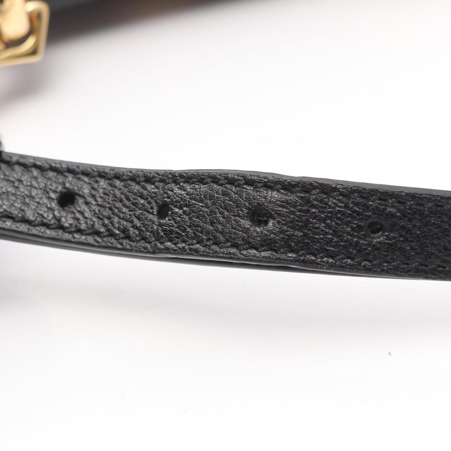 Gucci Black Gold Leather Shoulder Bag ( )