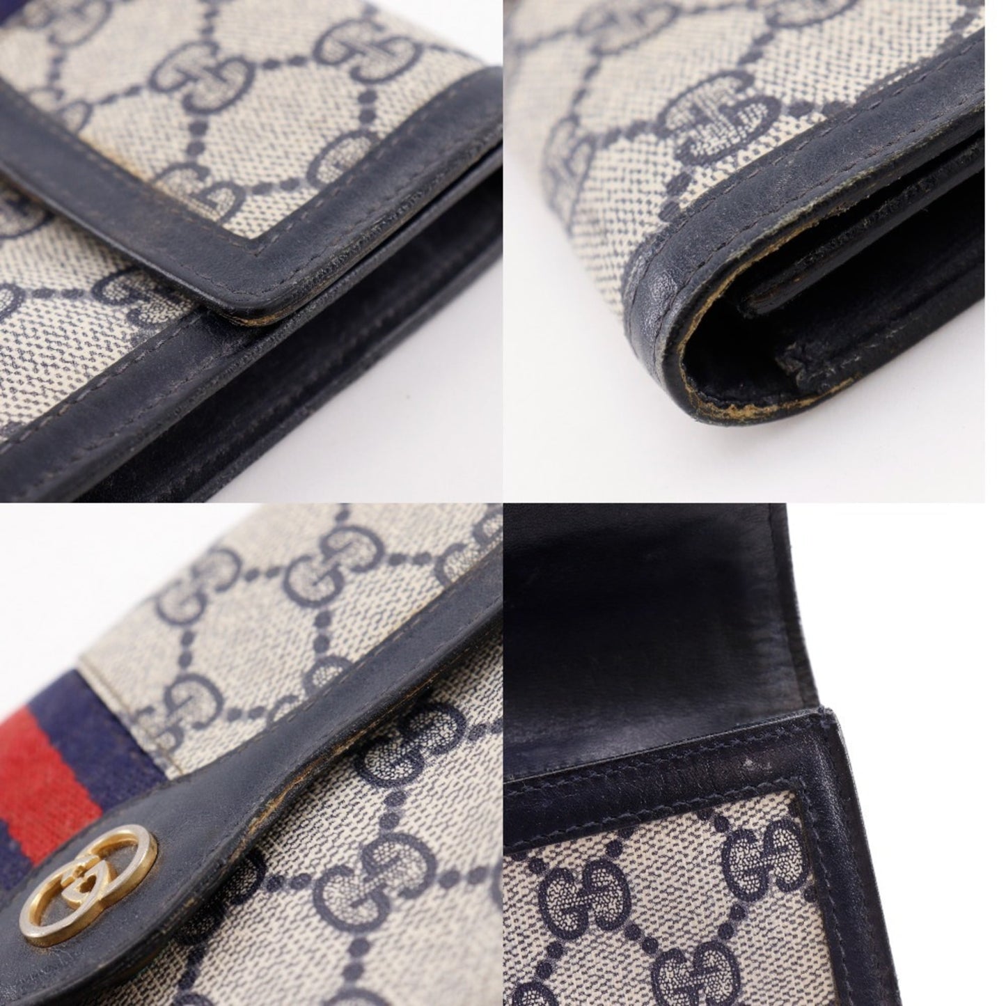Gucci Navy Gg Supreme Pouch ( )
