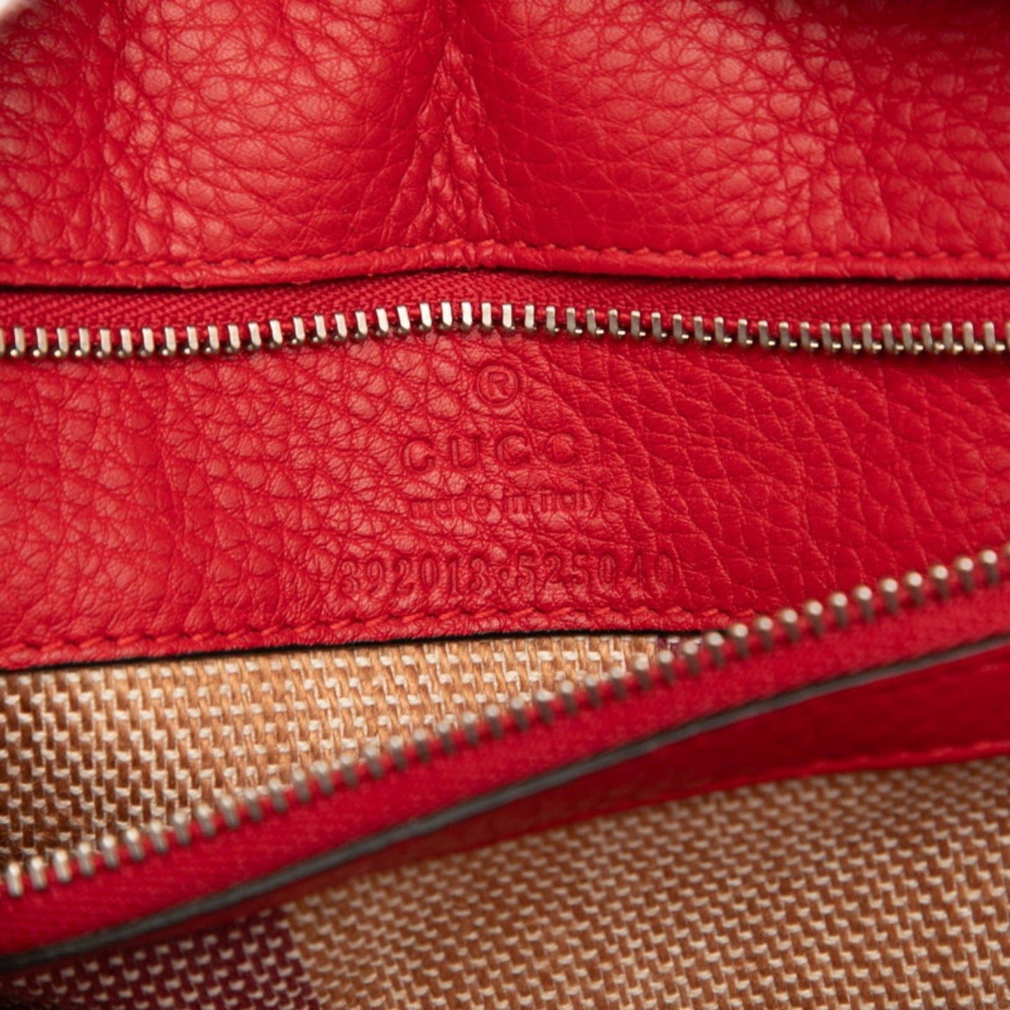 Gucci Red Color Leather Handbag Shoulder Bag ( )