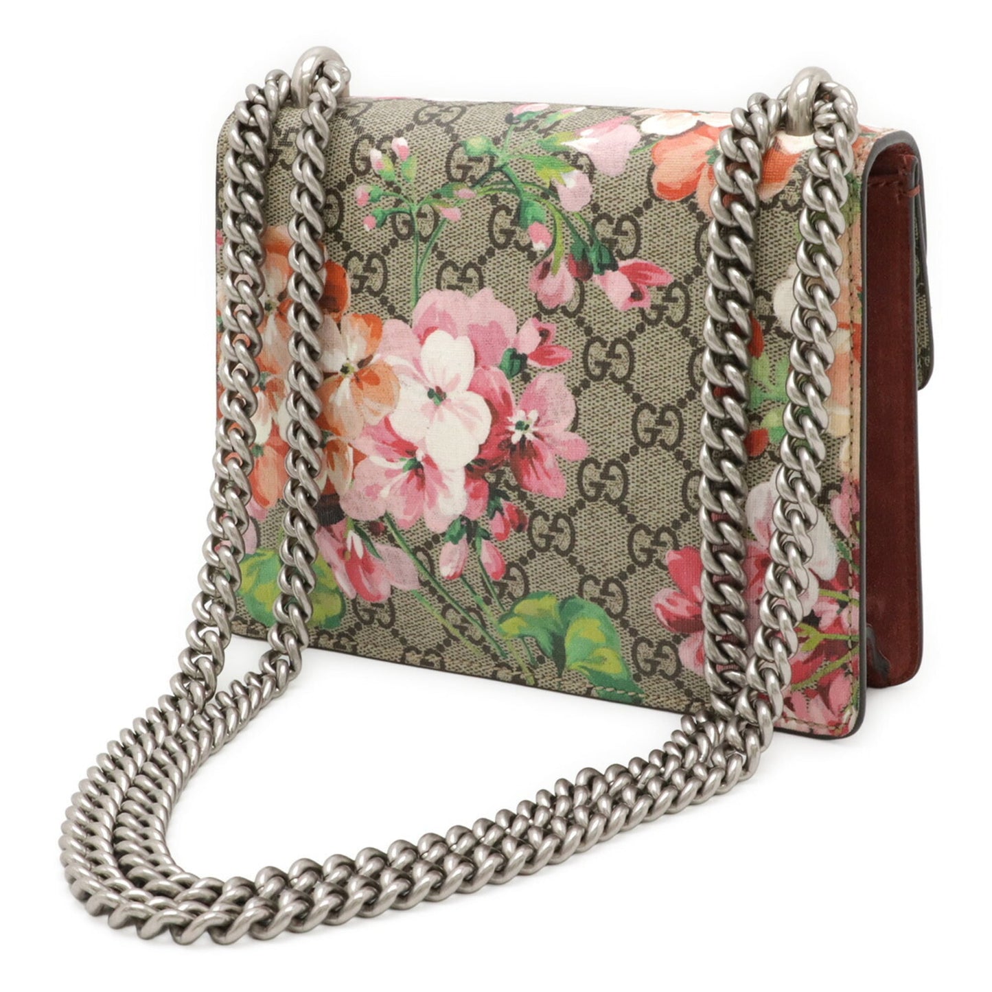 Gucci Gg Blooms Beige Pink Multi-Color Coated Canvas Shoulder Bag ( )