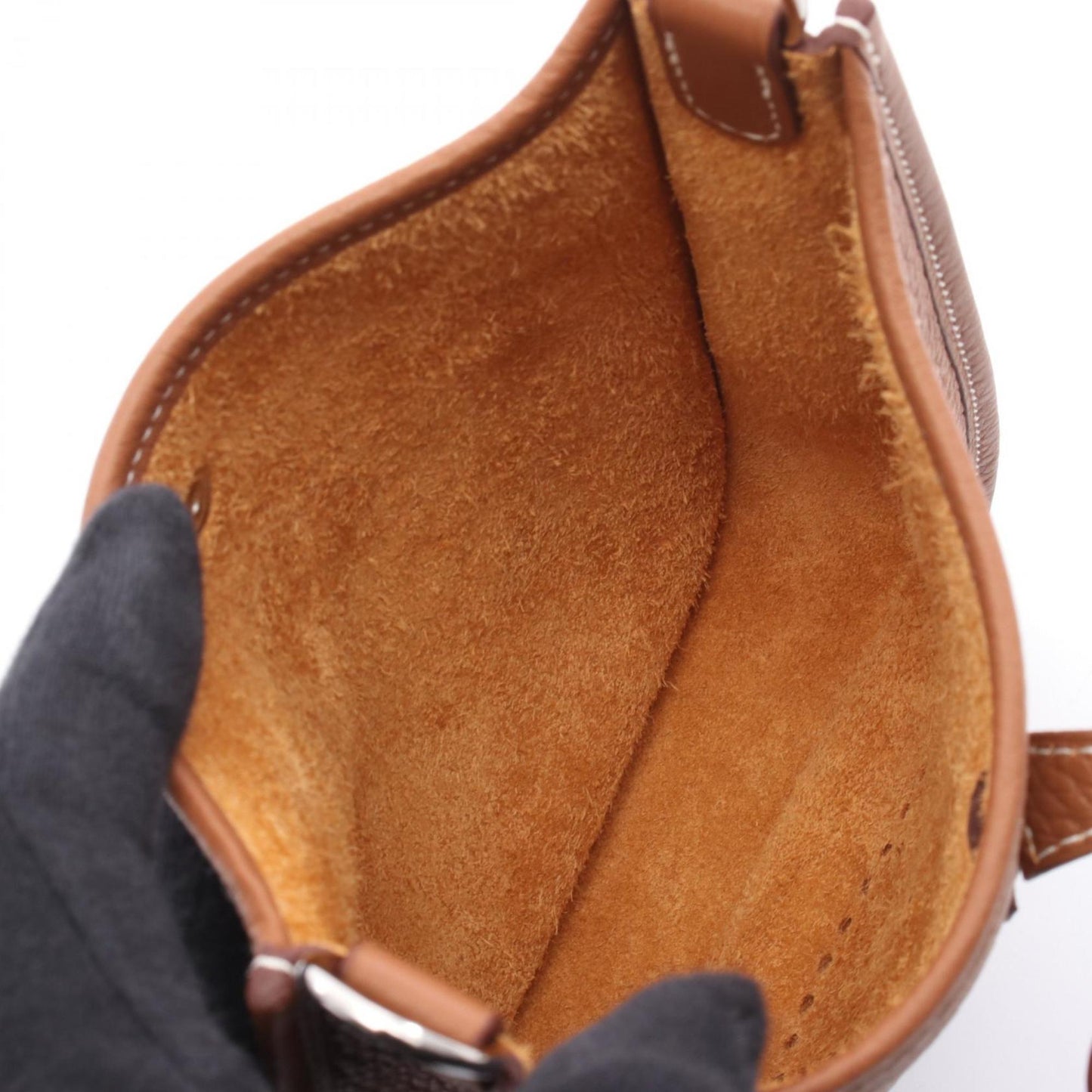 Hermes Evelyne Brown Taurillon Clemence Leather Shoulder Bag ( )