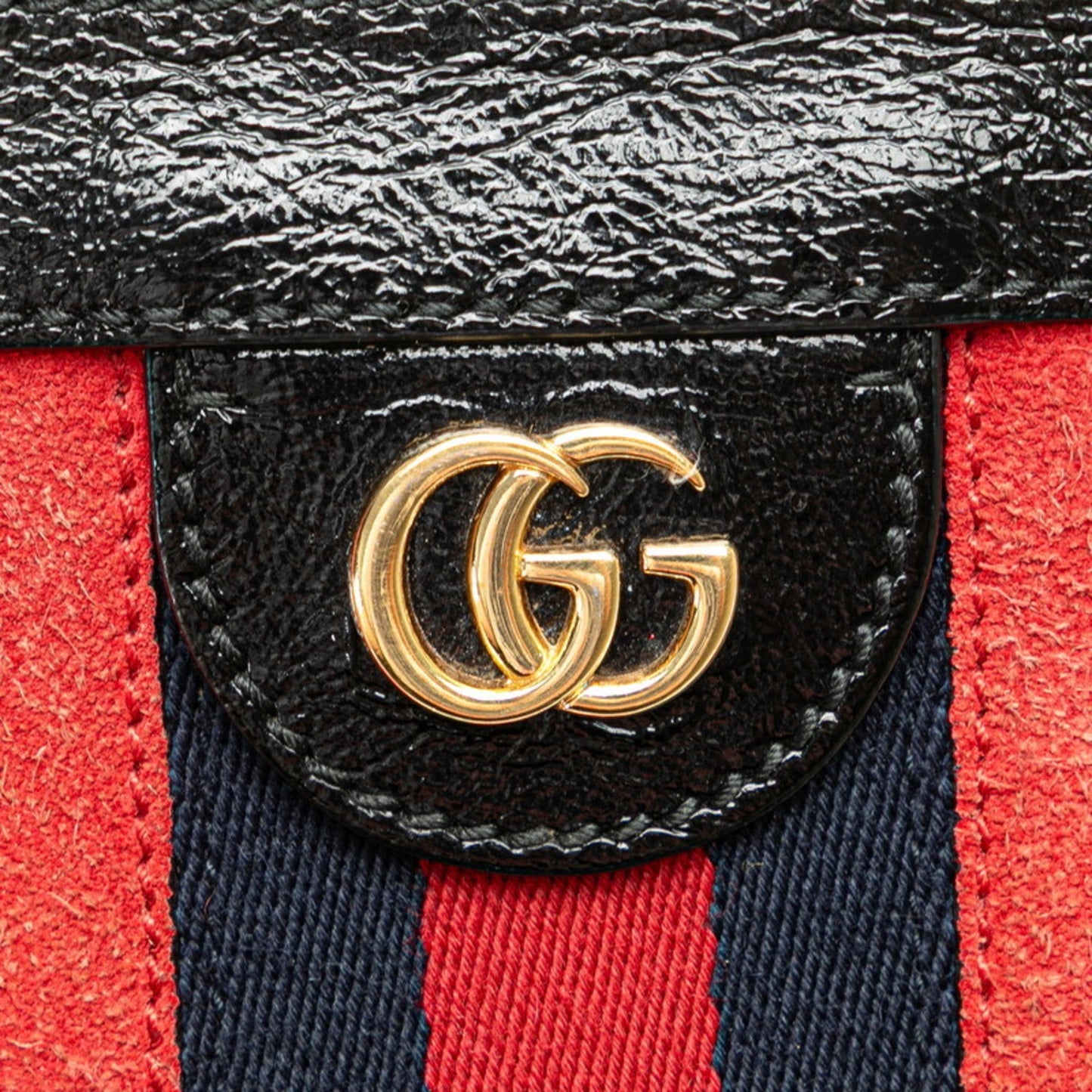 Gucci Black Red Color Leather Shoulder Bag ( )