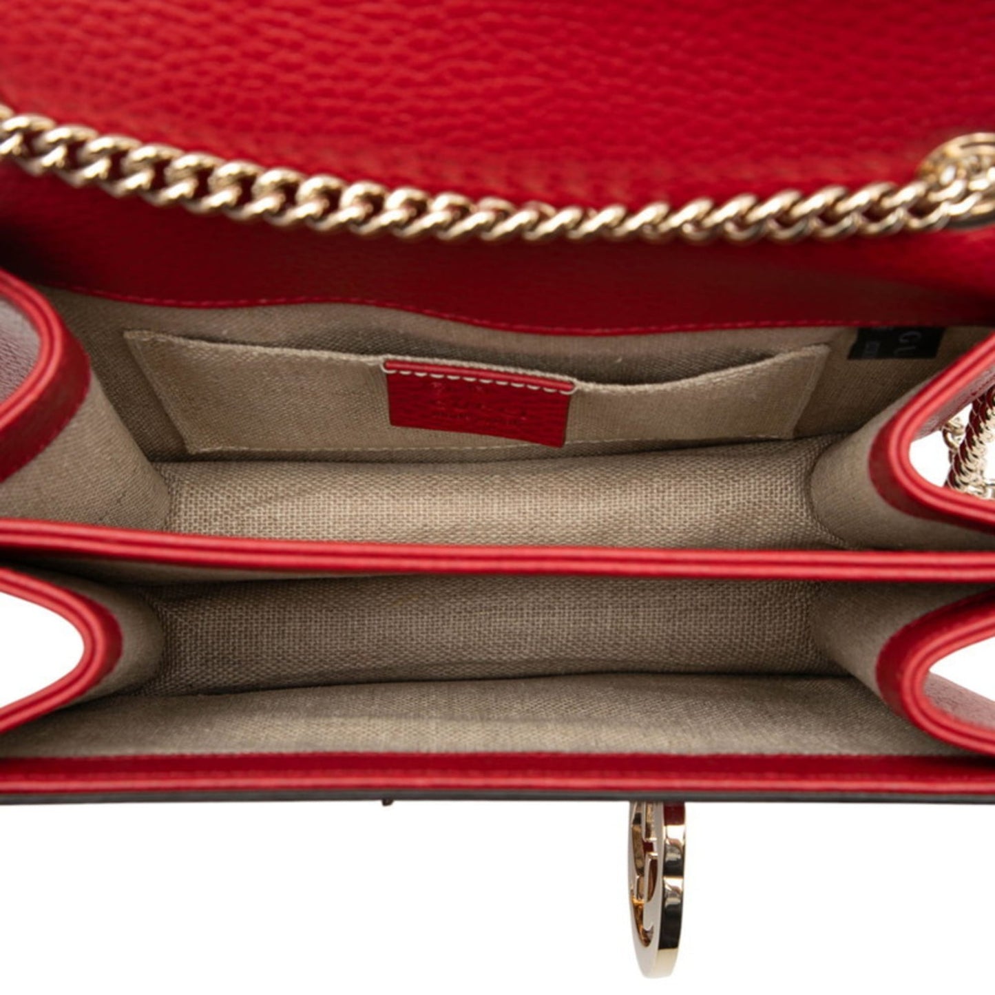 Gucci Red Color Leather Shoulder Bag ( )