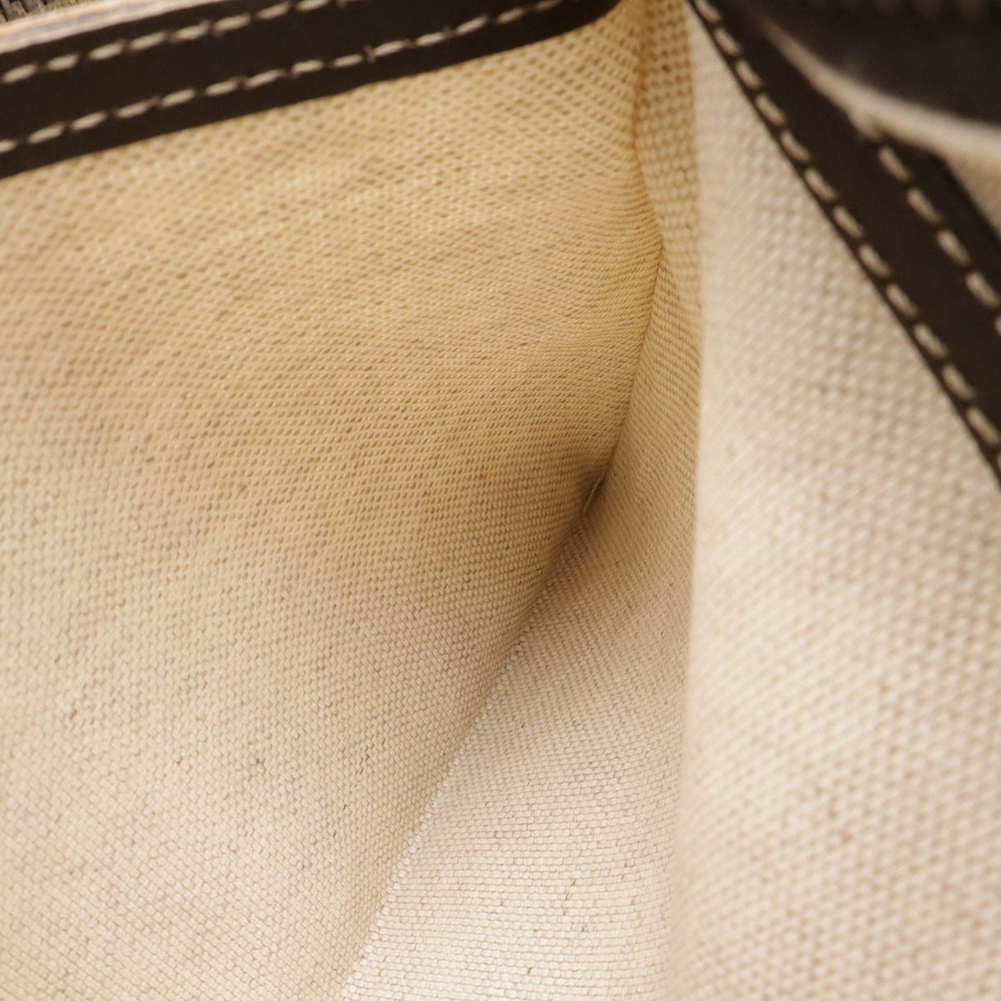 Gucci Gg Plus Beige Dark Brown Pvc Leather Shoulder Bag Tote Bag ( )