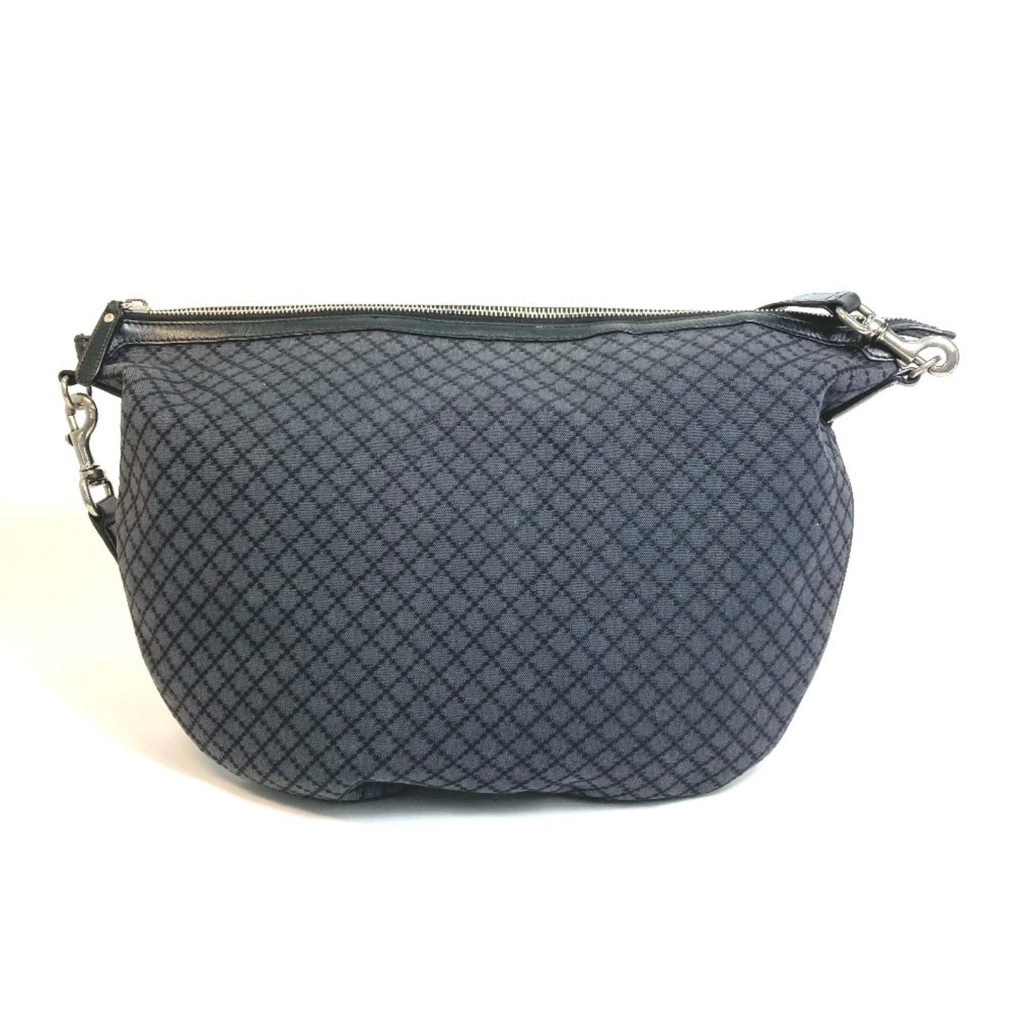 Gucci Diamante Black Gray Canvas Shoulder Bag ( )