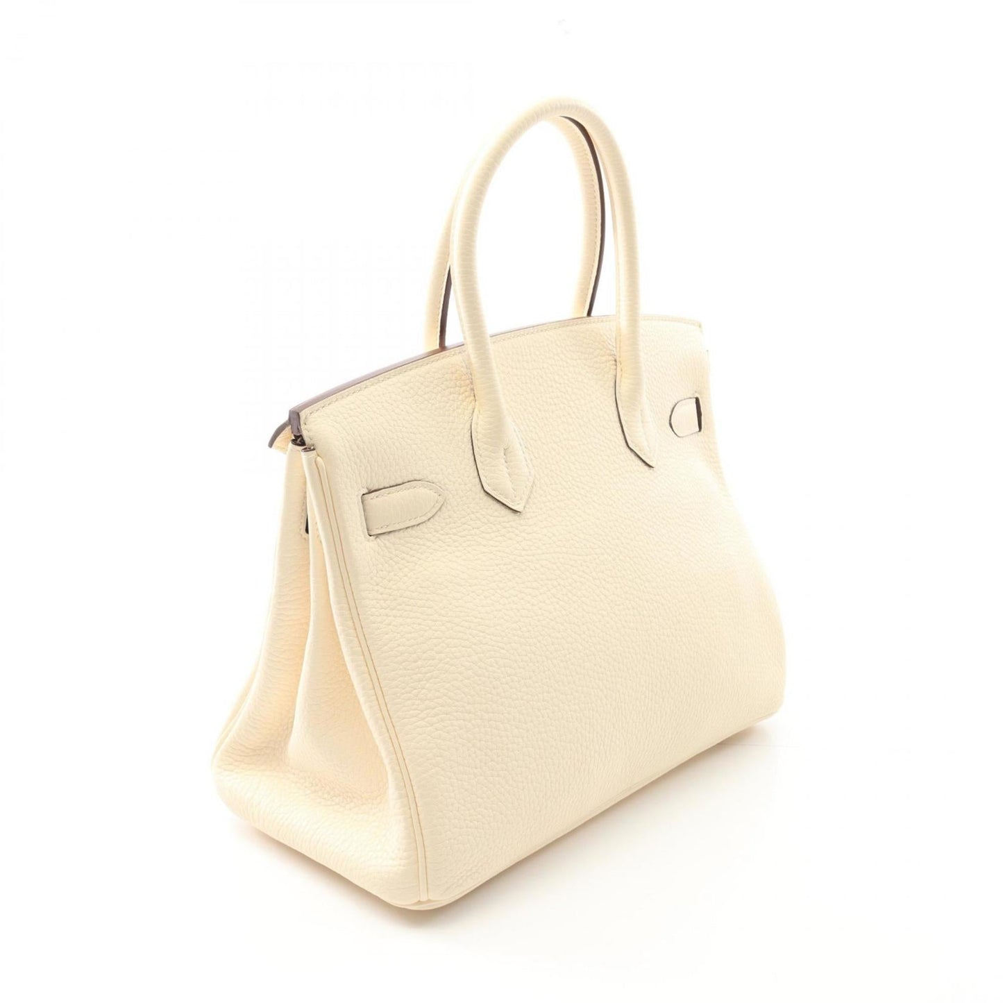 Hermes Ivory Taurillon Clemence Leather Handbag ( )