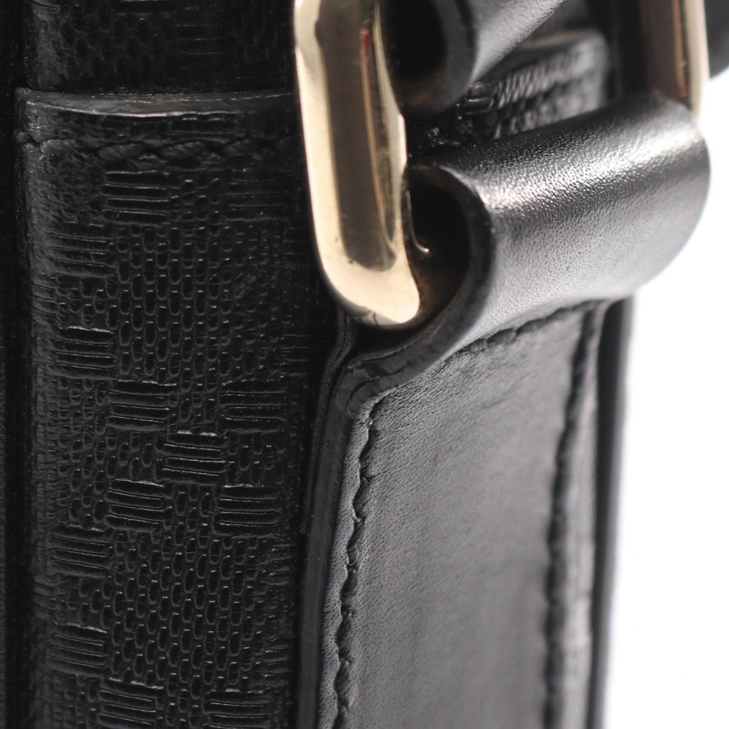 Gucci Black Coated Canvas Leather Shoulder Bag ( )