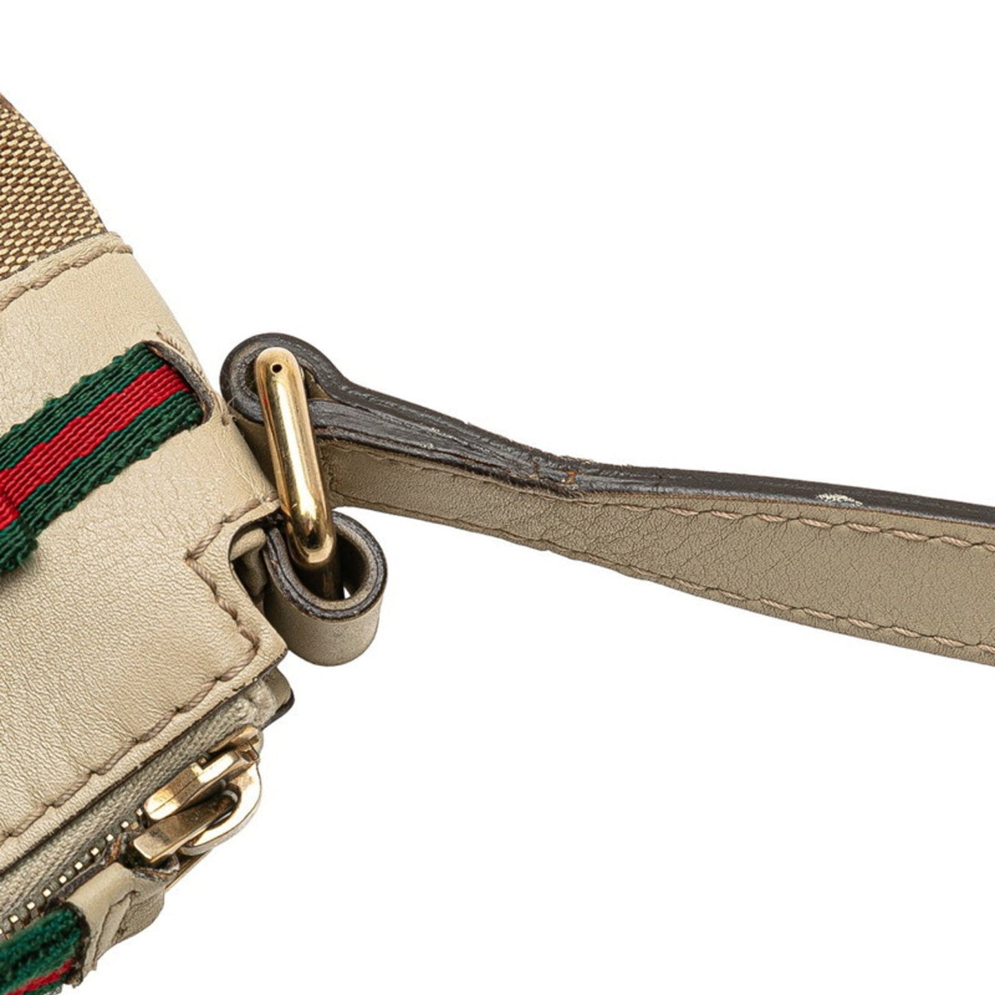 Gucci Gg Canvas Beige Gg Canvas Leather Shoulder Bag ( )