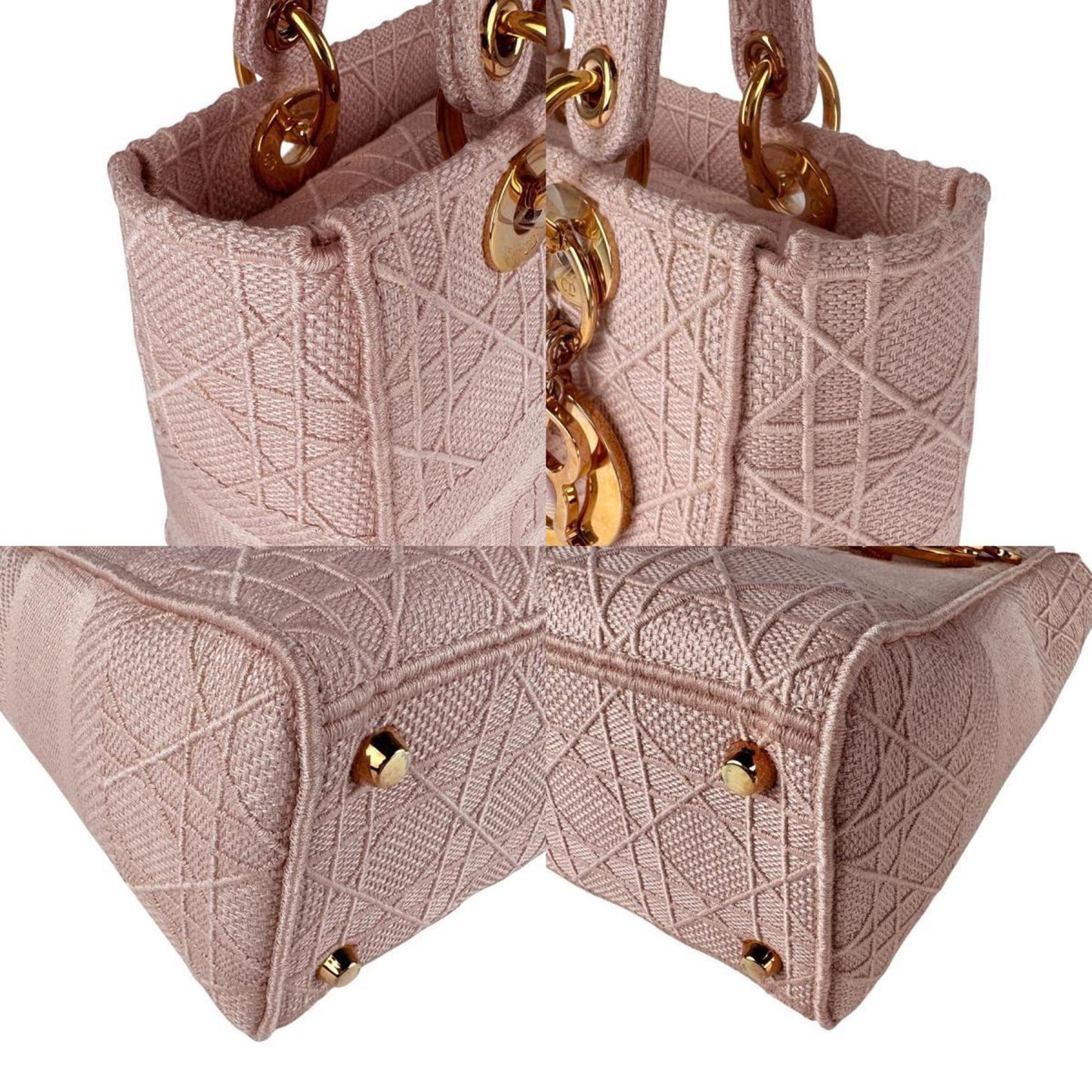 Christian Dior Pink Canvas Handbag Shoulder Bag ()