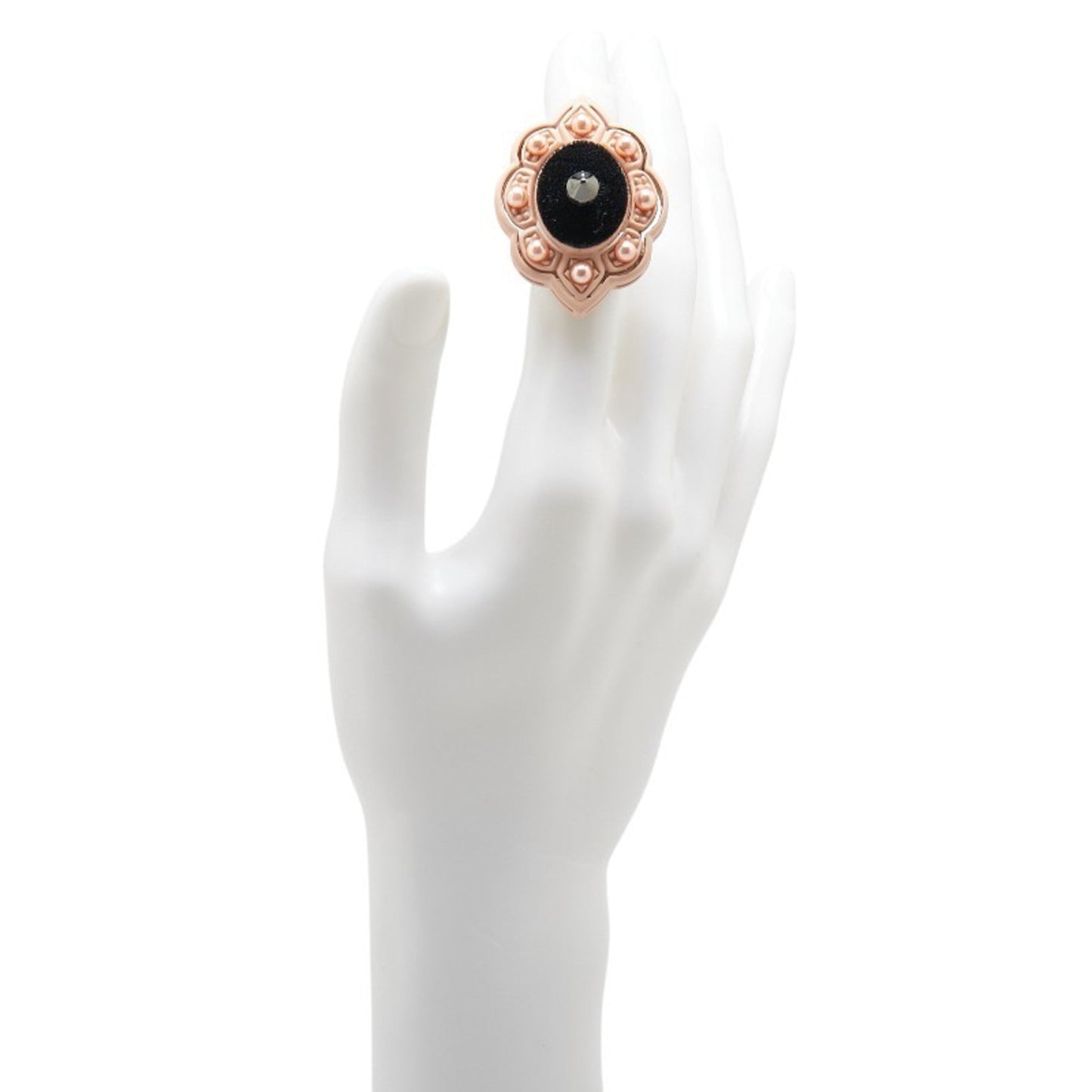 Gucci Pink Artificial Pearl Plastic Band Ring ( )