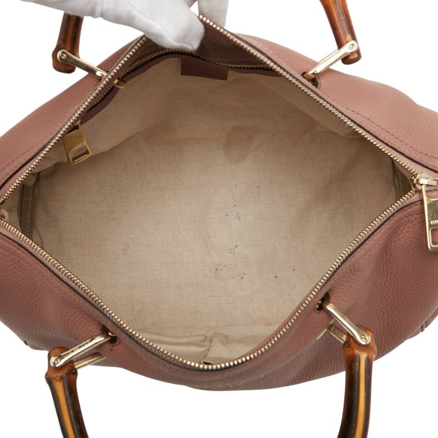 Gucci Pink Leather Handbag Shoulder Bag ( )