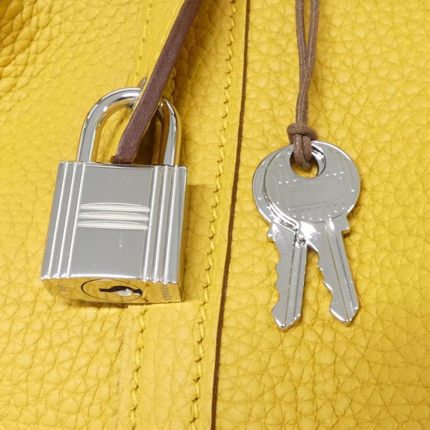Hermes Picotin Celeste Jaune Taurillon Clemence Leather Swift Leather Handbag ( )