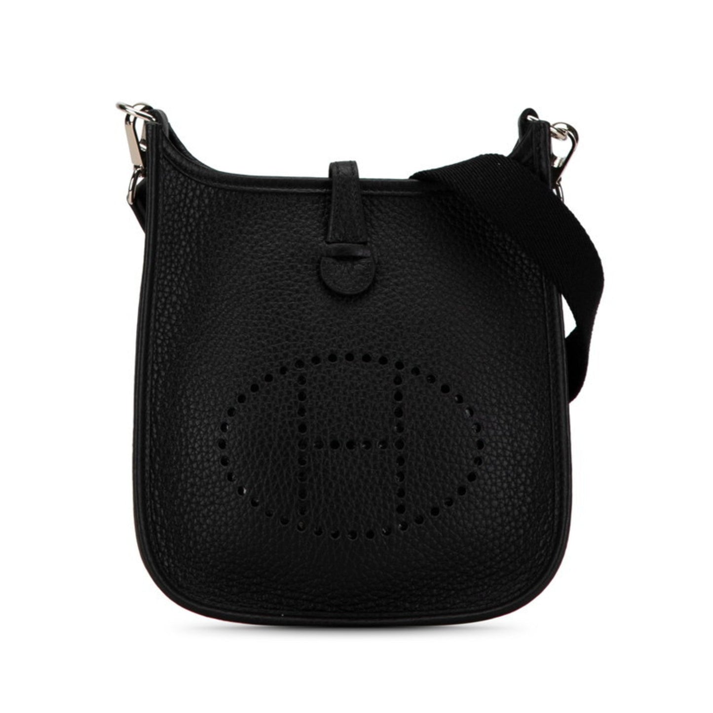 Hermes Evelyne Black Taurillon Clemence Leather Shoulder Bag ( )