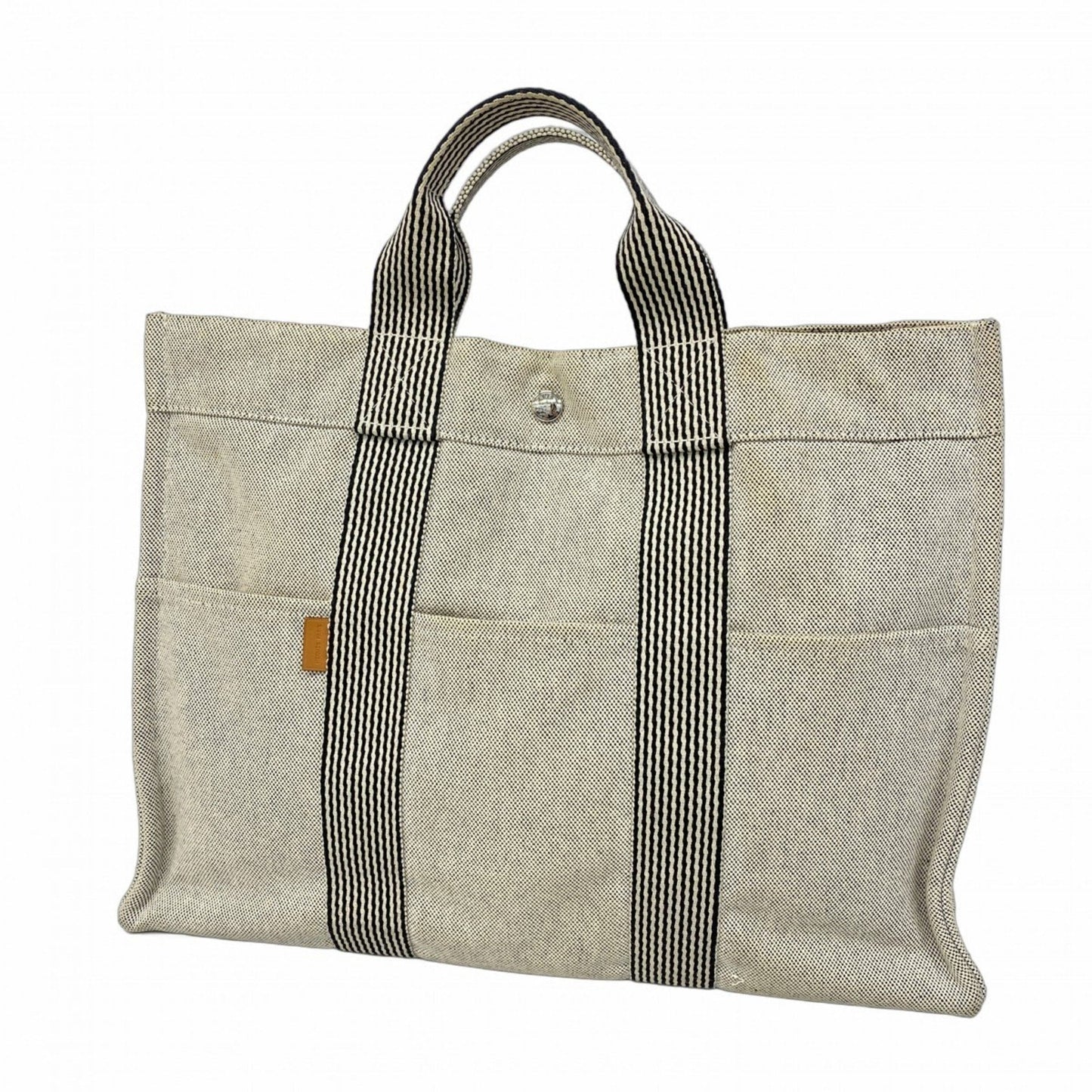 Hermes Gray Canvas Tote Bag ( )