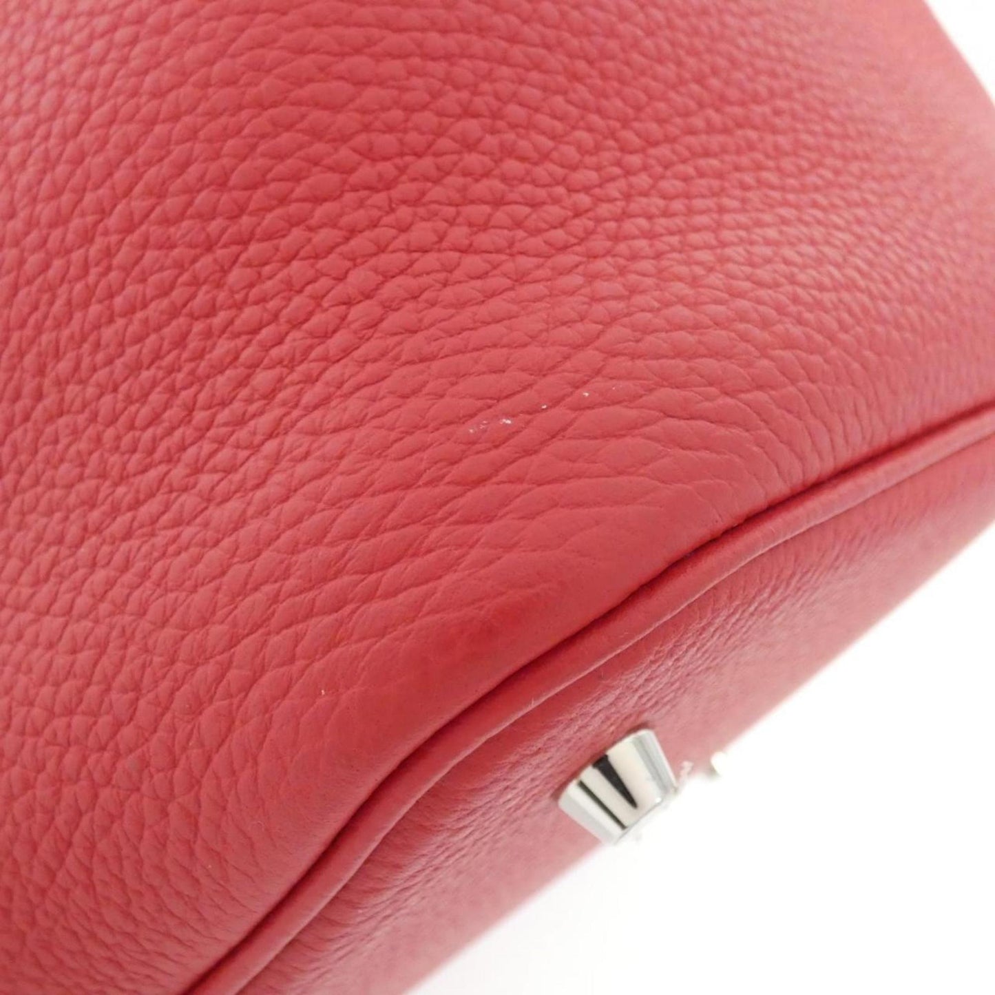 Hermes Picotin Rouge Casaque Taurillon Clemence Leather Handbag ( )