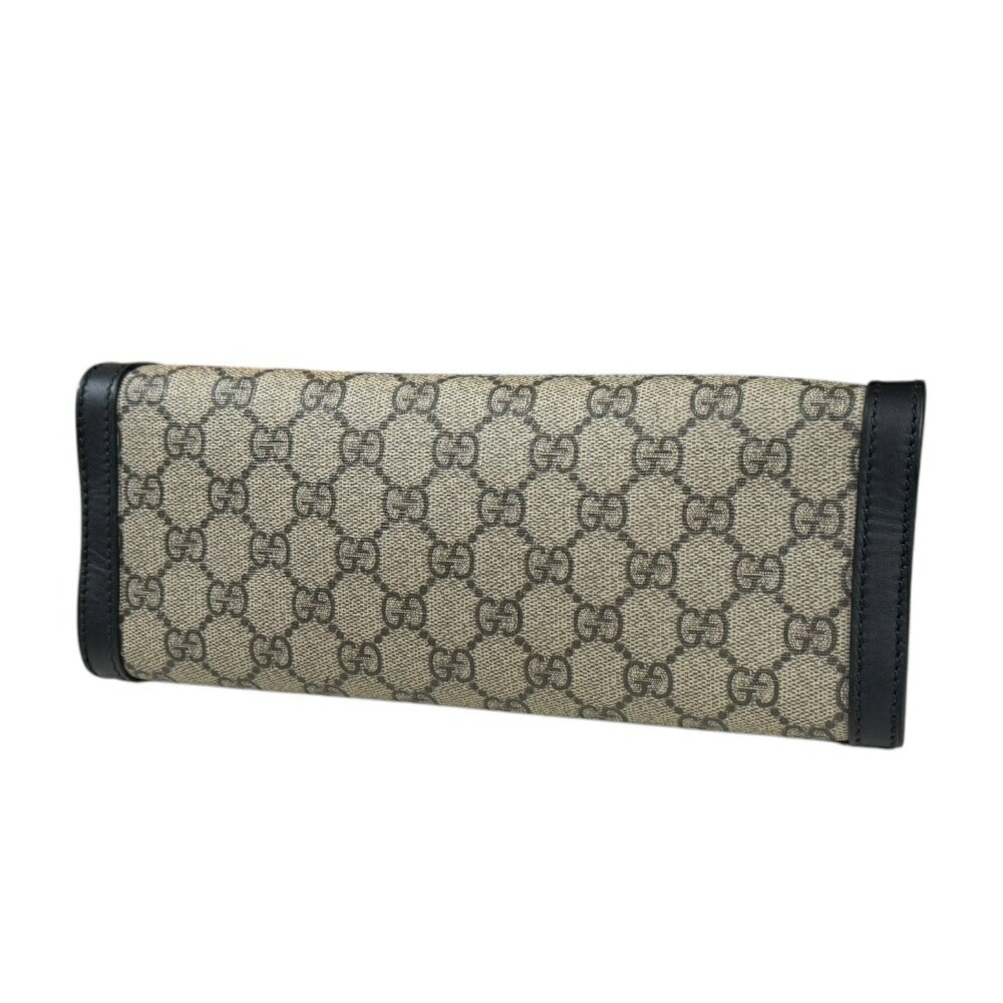 Gucci Beige Black Gg Supreme Shoulder Bag Tote Bag ( )