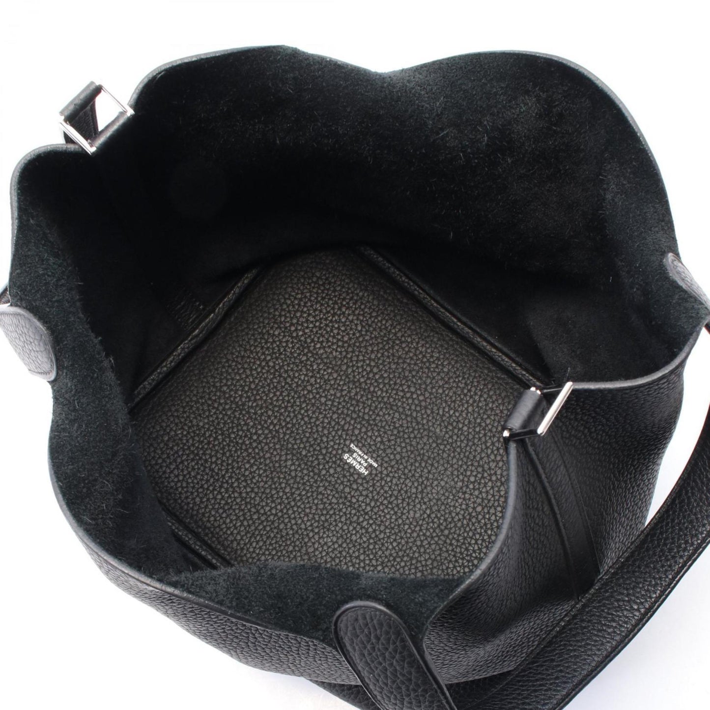 Hermes Picotin Black Taurillon Clemence Leather Handbag ( )